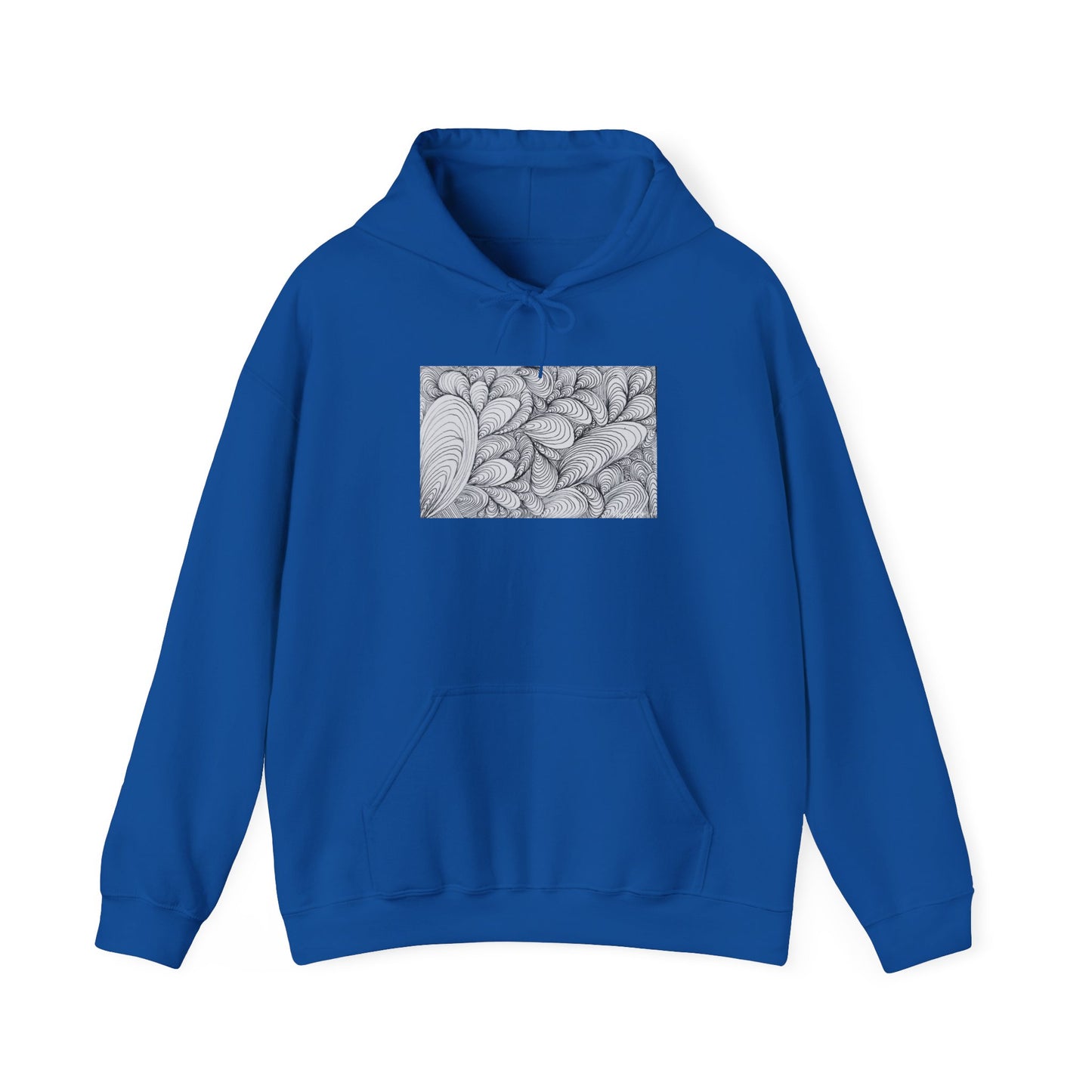 Unisex Heavy Blend™ Original Rough Artwork Midsize Print Hooded Sweatshirt