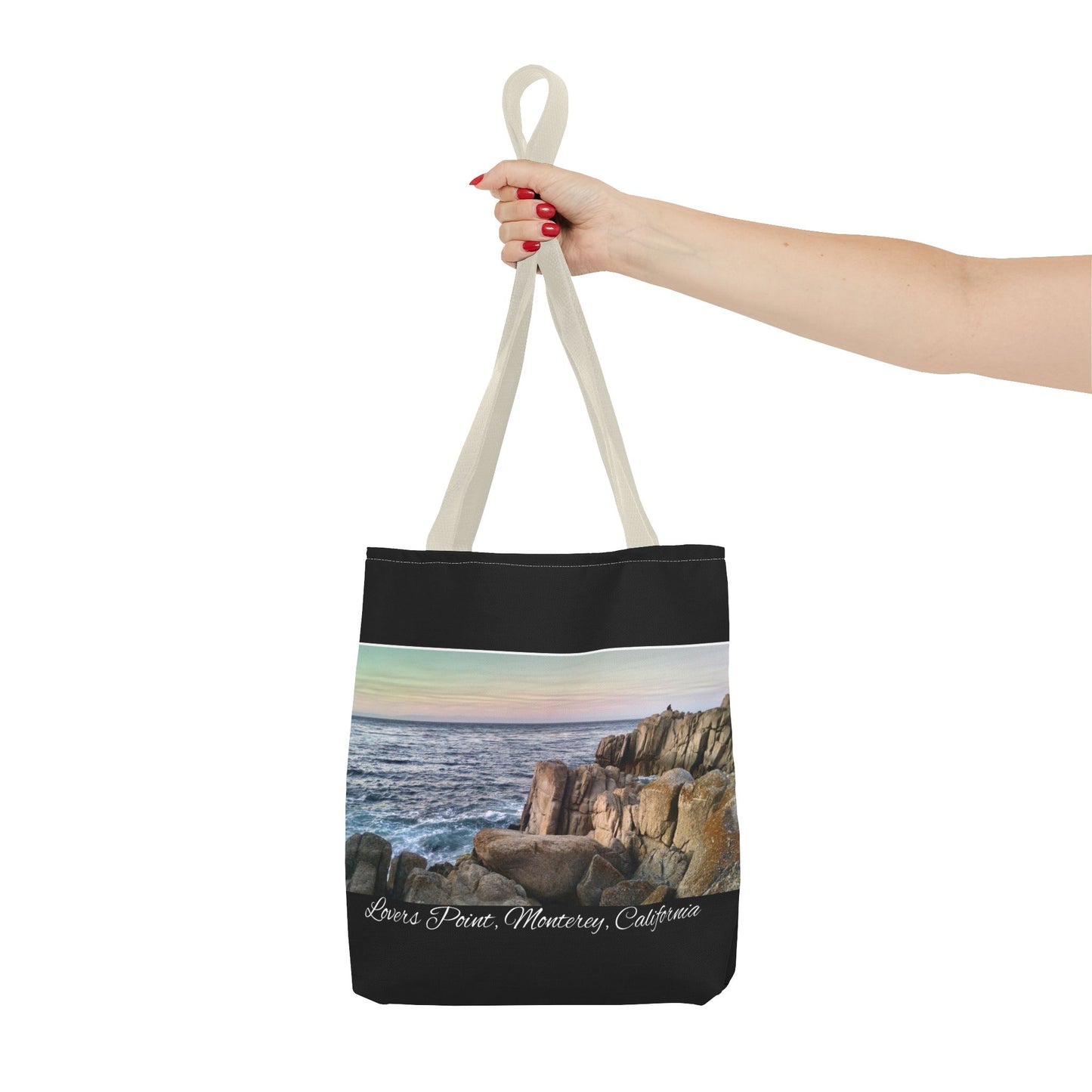 Unisex Travel Tote Bag Monterey California Scenic View Lovers Point Bay Area Keepsake Tote Bag Ocean View Nature Inspired Travel Gift Idea