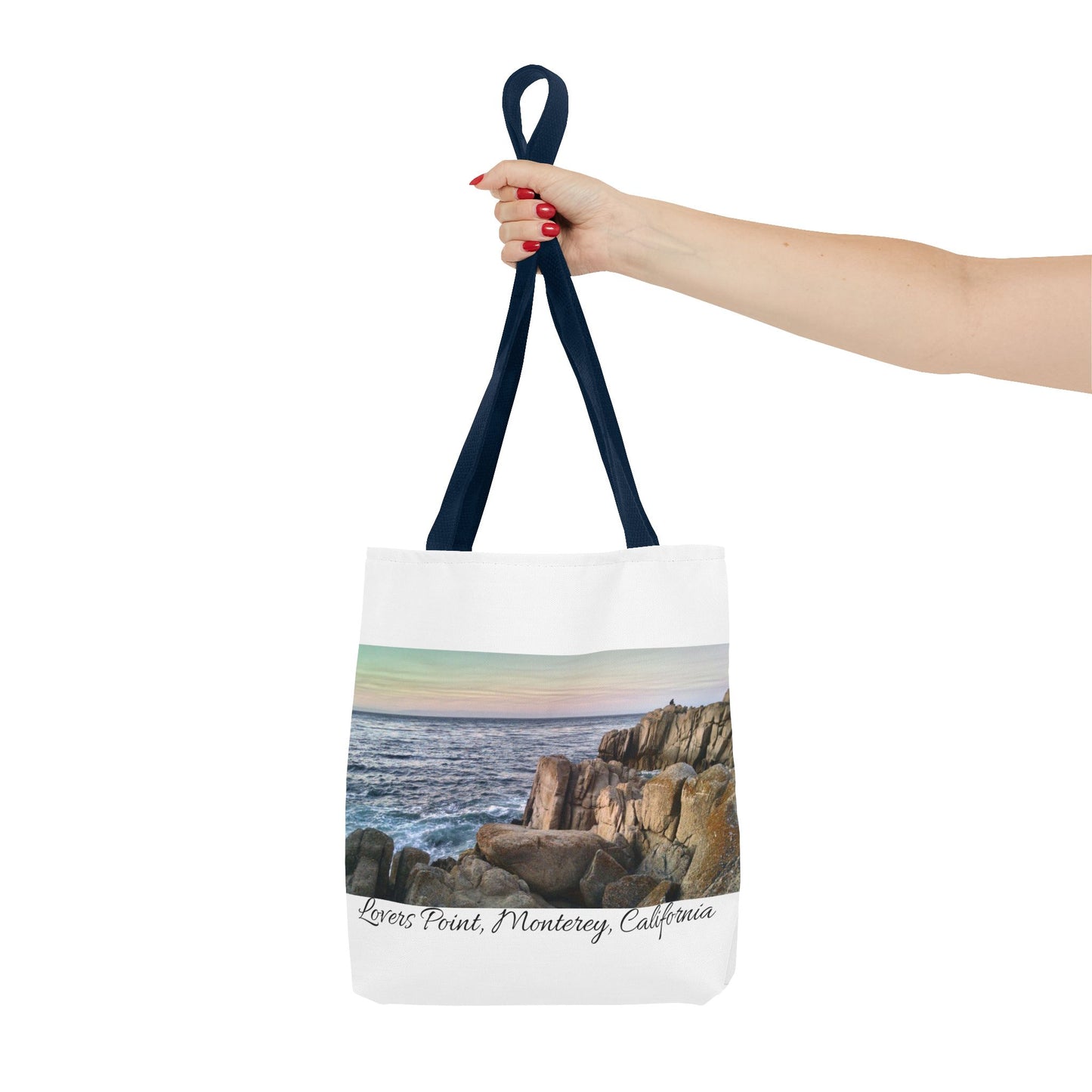 Unisex Travel Tote Bag Monterey California Scenic View Lovers Point Bay Area Keepsake Tote Bag Ocean View Nature Inspired Travel Gift Idea