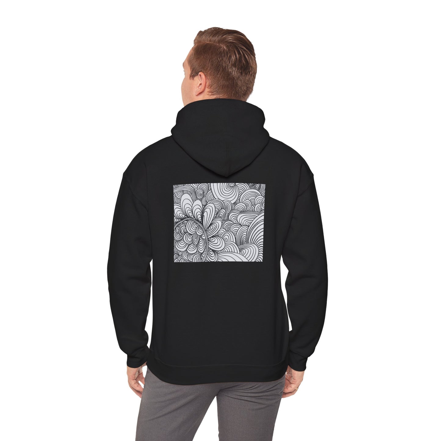 Unisex Heavy Blend™ Original Art Hooded Sweatshirt - Apricots Noir Mirage