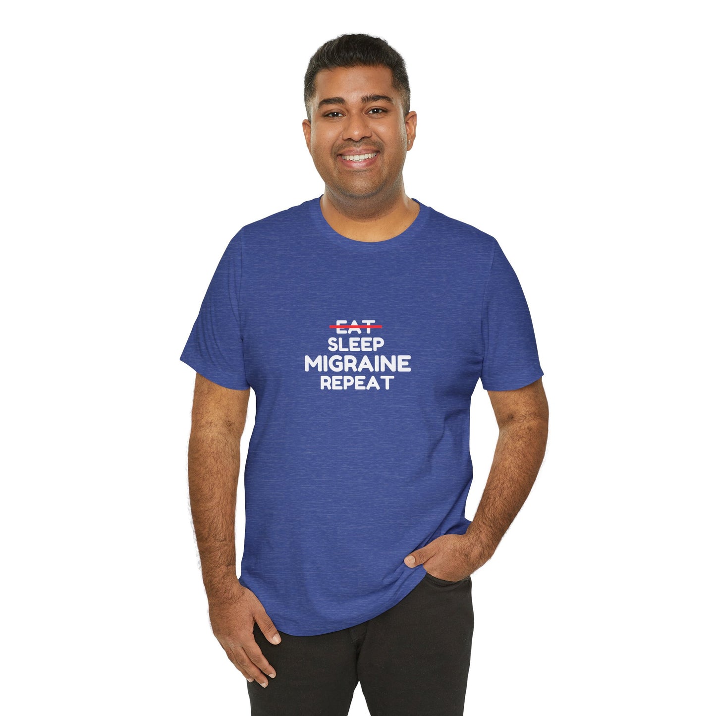 Unisex Migraine Day Invisible Illness Warrior Eat Sleep Migraine Repeat Tshirt