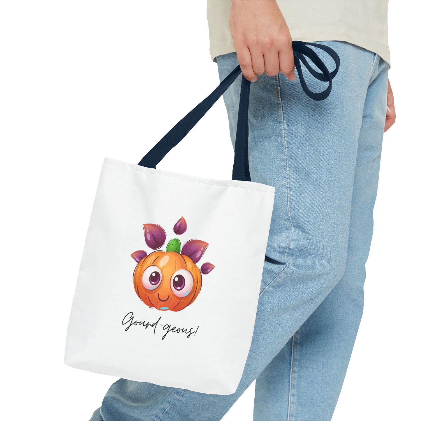 Cute Halloween Pumpkin Tote Spooky Season Tote Trick or Treating Candy Bag Fall Themed Reusable Lunch Tote