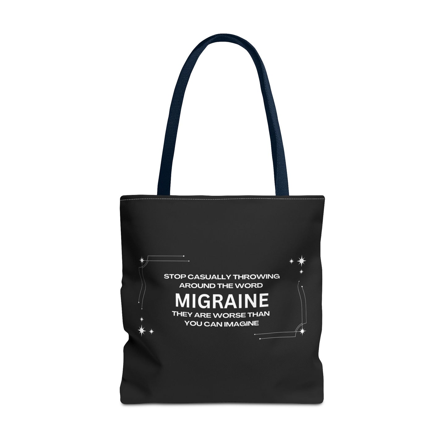 Unisex Migraine Day Invisible Illness Warrior Tote Bag