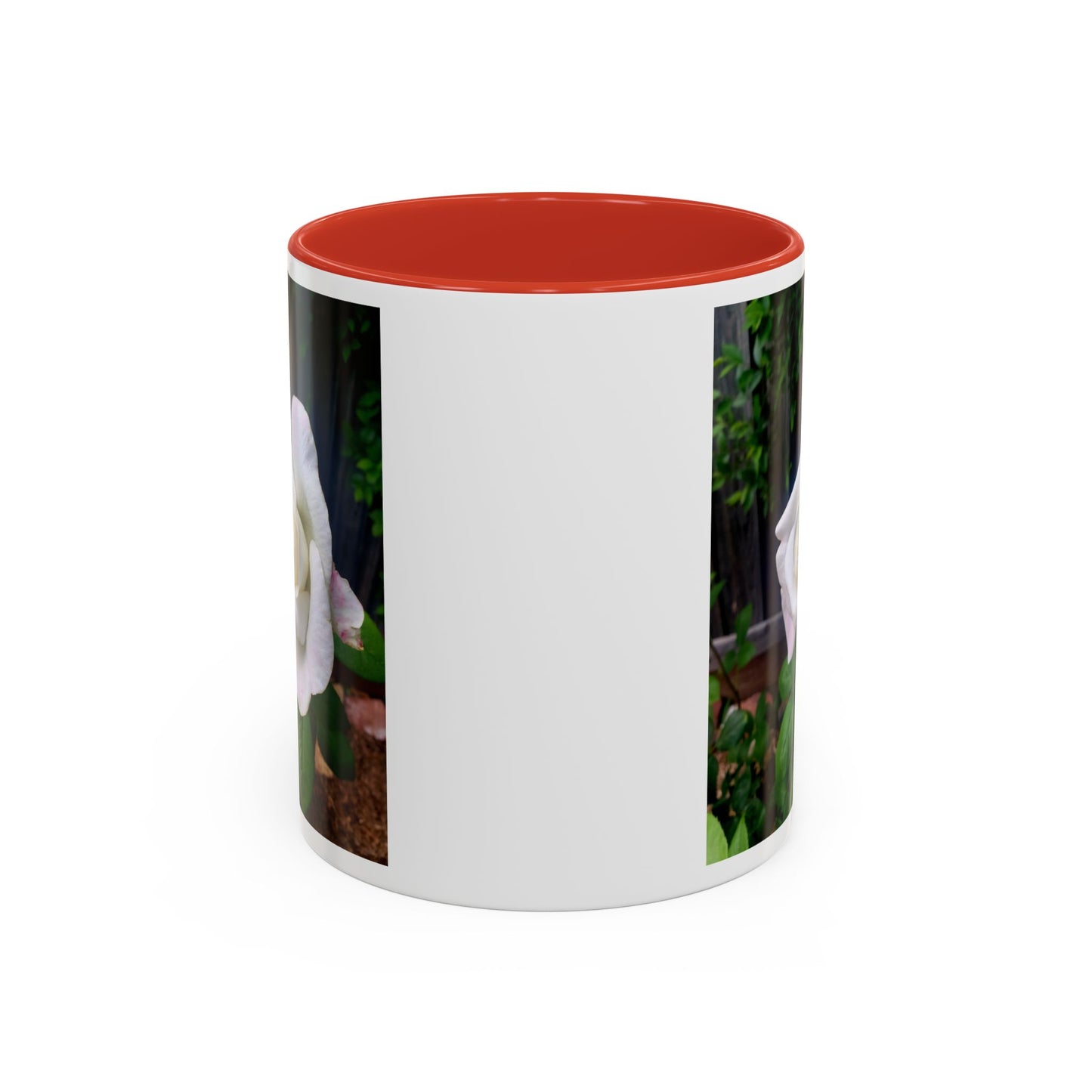 11oz. Garden Themed White Sugar Moon Hybrid Tea Roses Coffee Mug