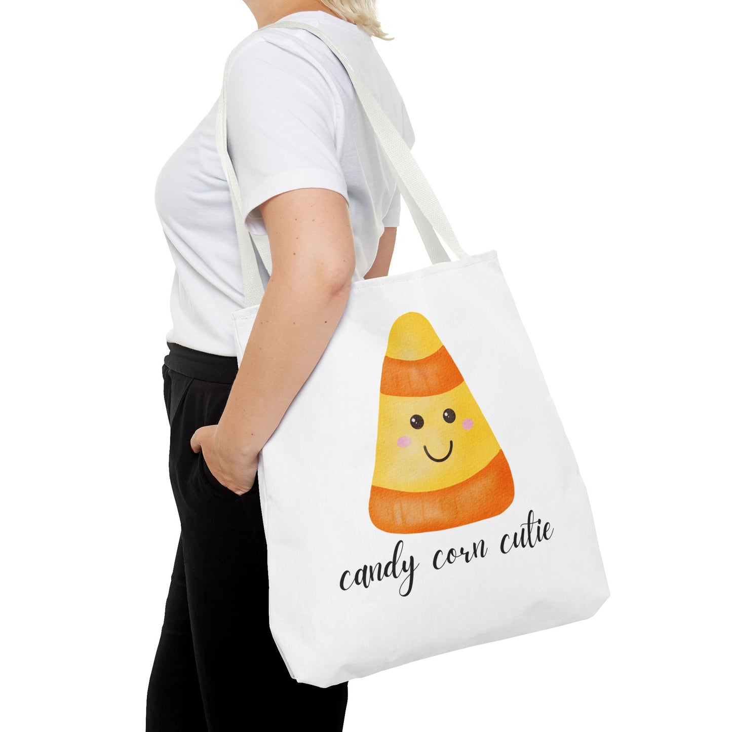 Cute Candy Corn Halloween Spooky Season Tote Trick or Treating Candy Fall Themed Reusable Lunch Bag