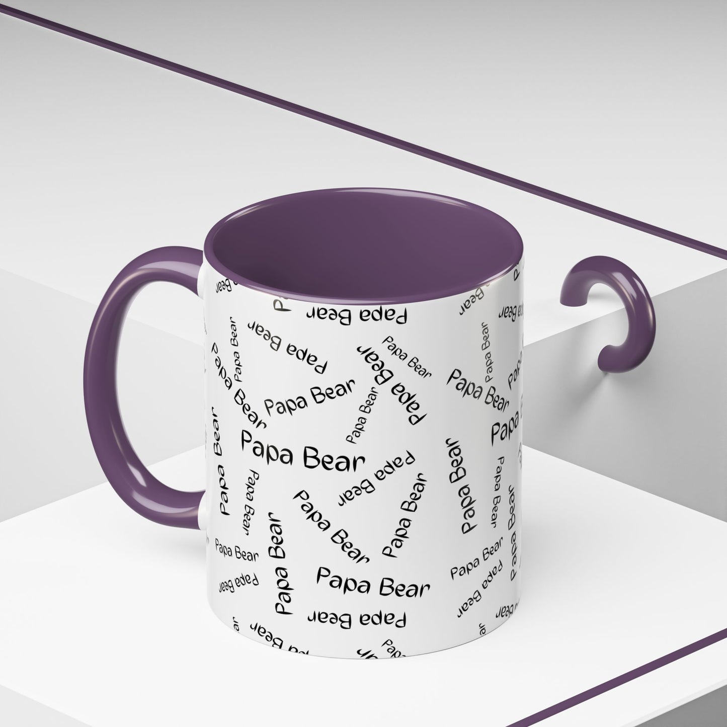 11oz/15oz Papa Bear Word Scramble Coffee Mug