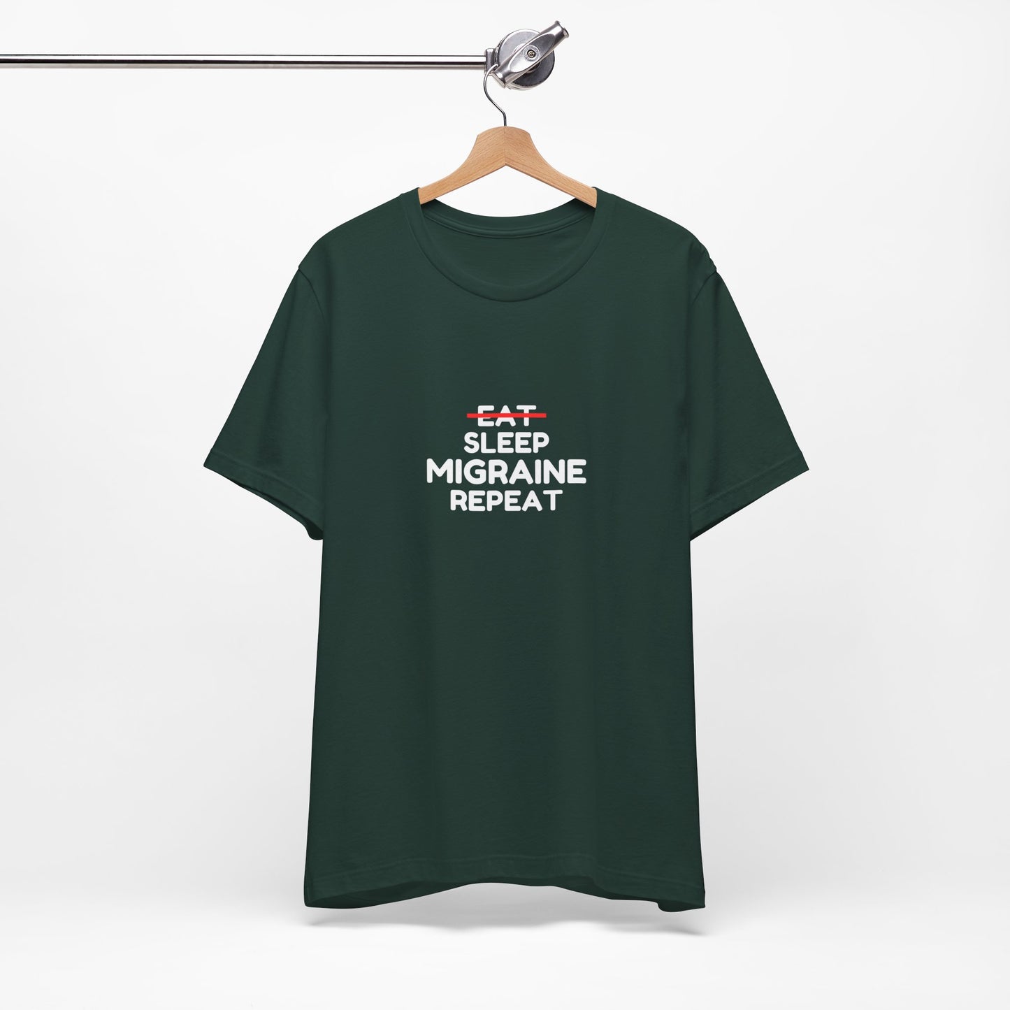 Unisex Migraine Day Invisible Illness Warrior Eat Sleep Migraine Repeat Tshirt