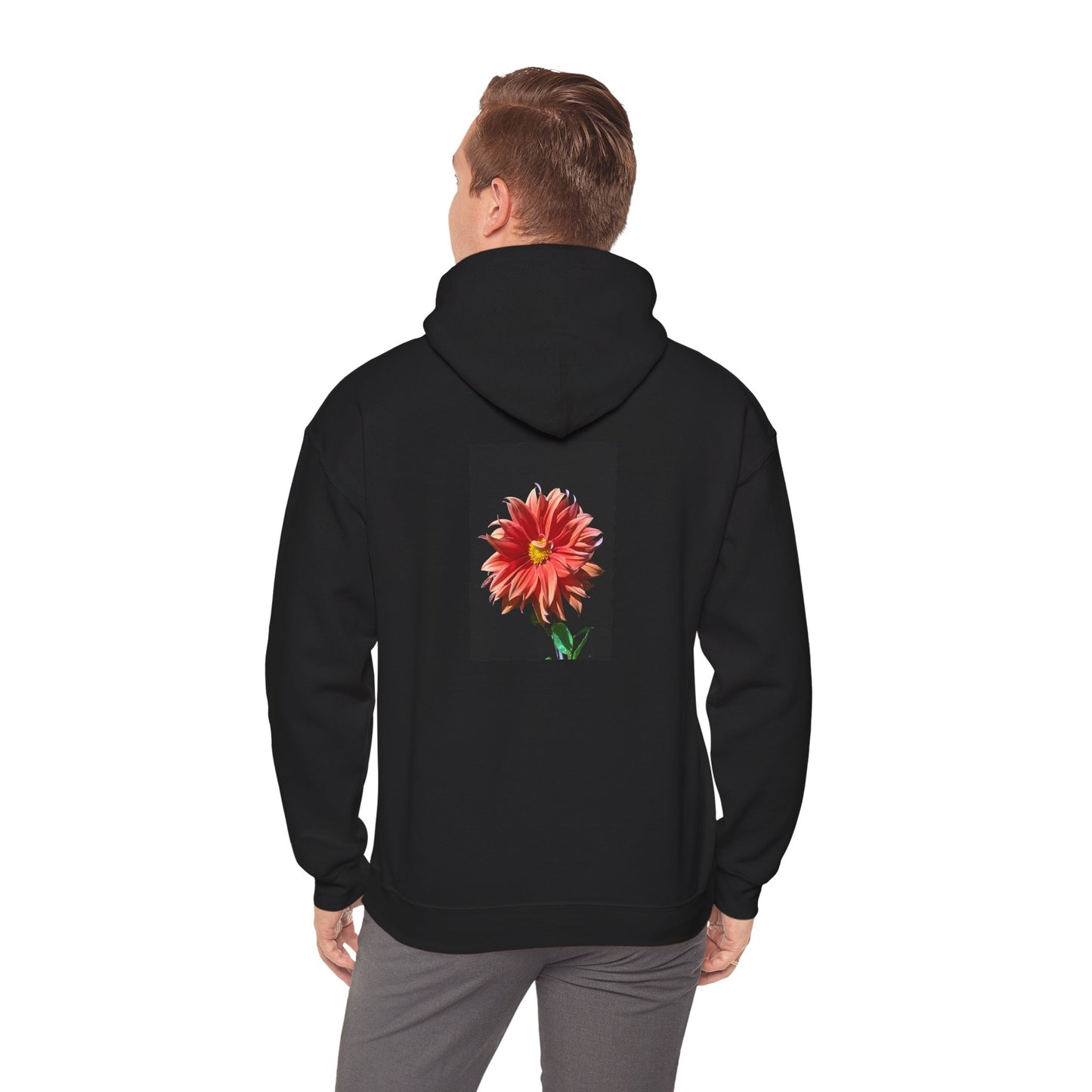 Unisex Heavy Blend™  Dahlia Flower Hooded Sweatshirt