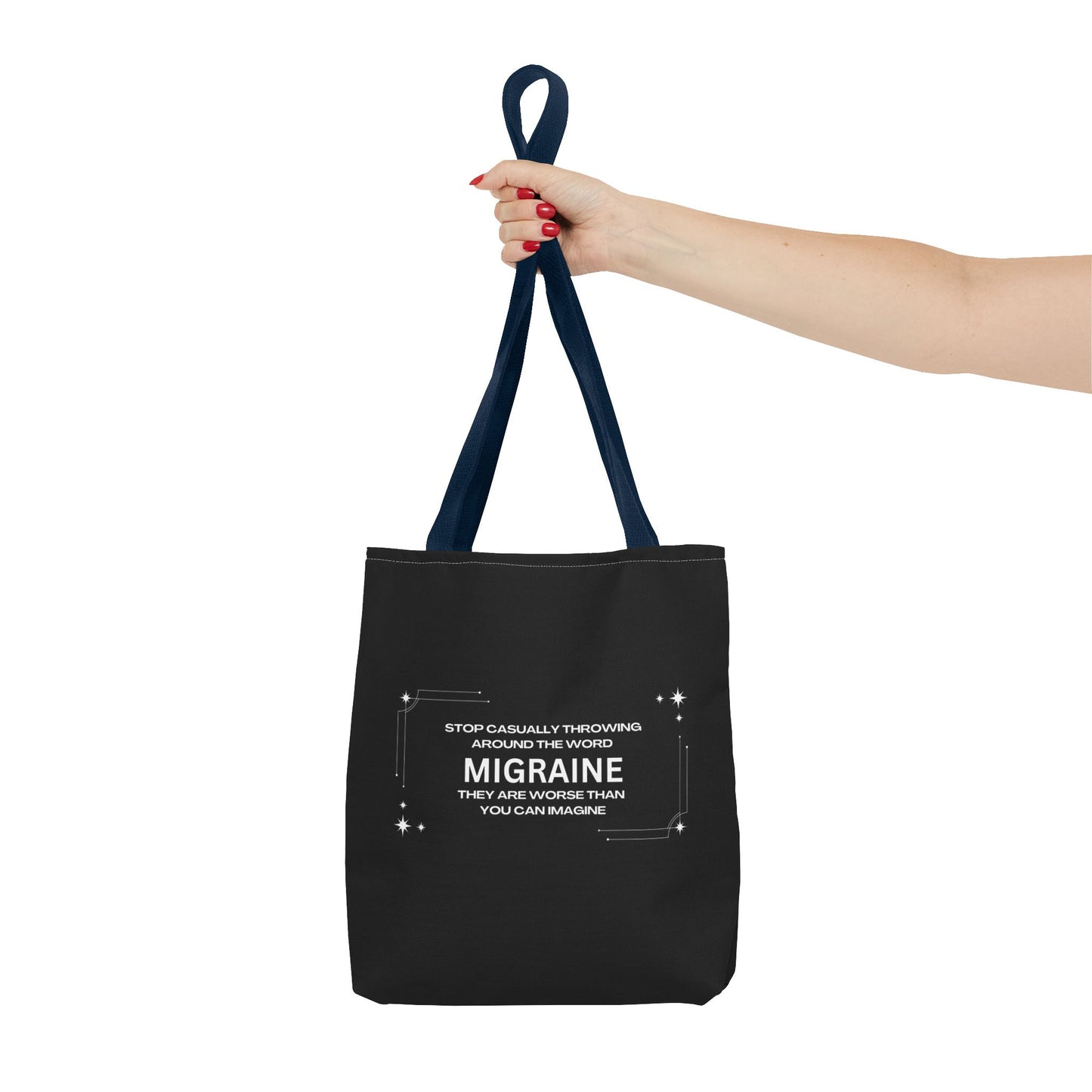 Unisex Migraine Day Invisible Illness Warrior Tote Bag