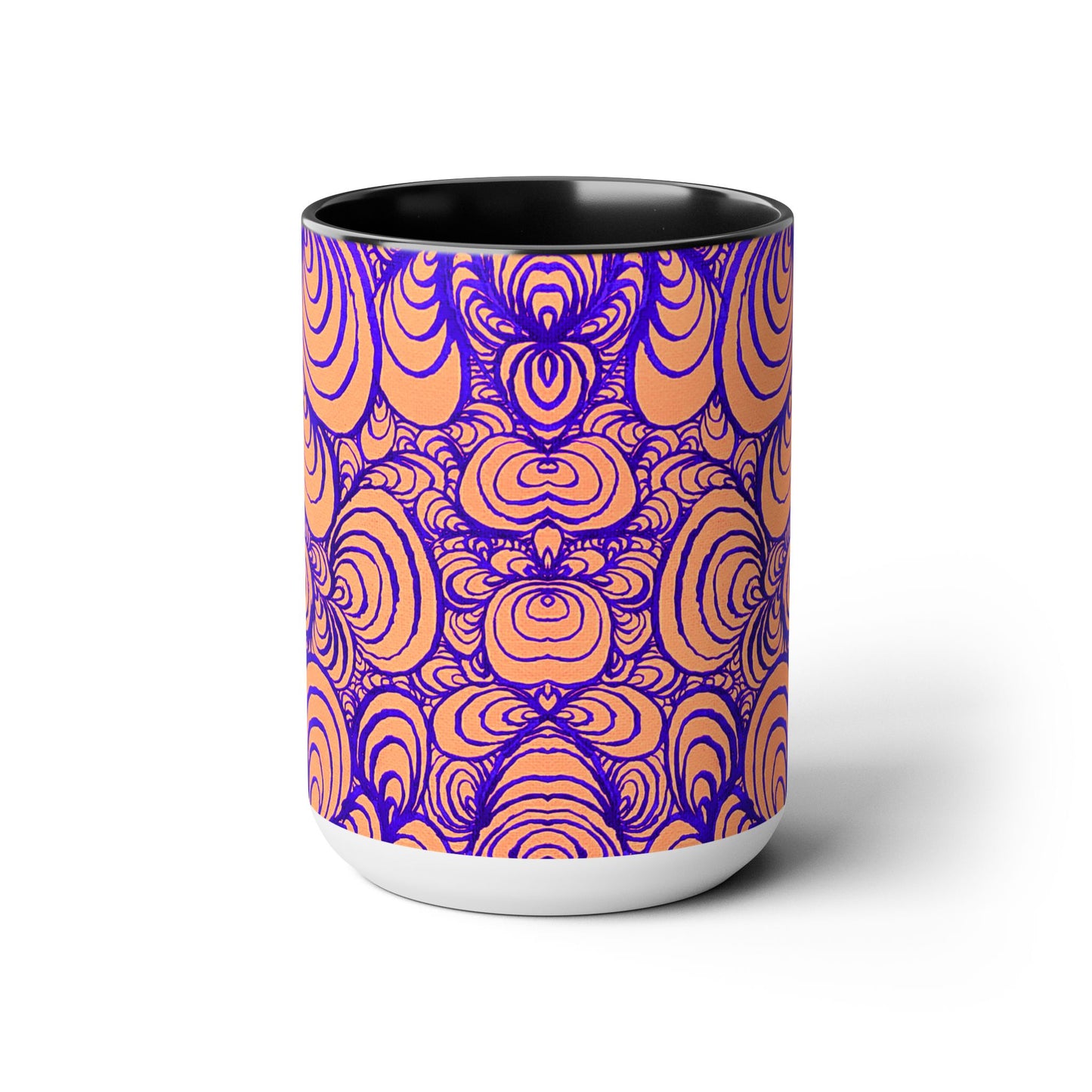 15oz Original Line Art Coffee Mug - Puzzle Panels 1 Color Pop Run