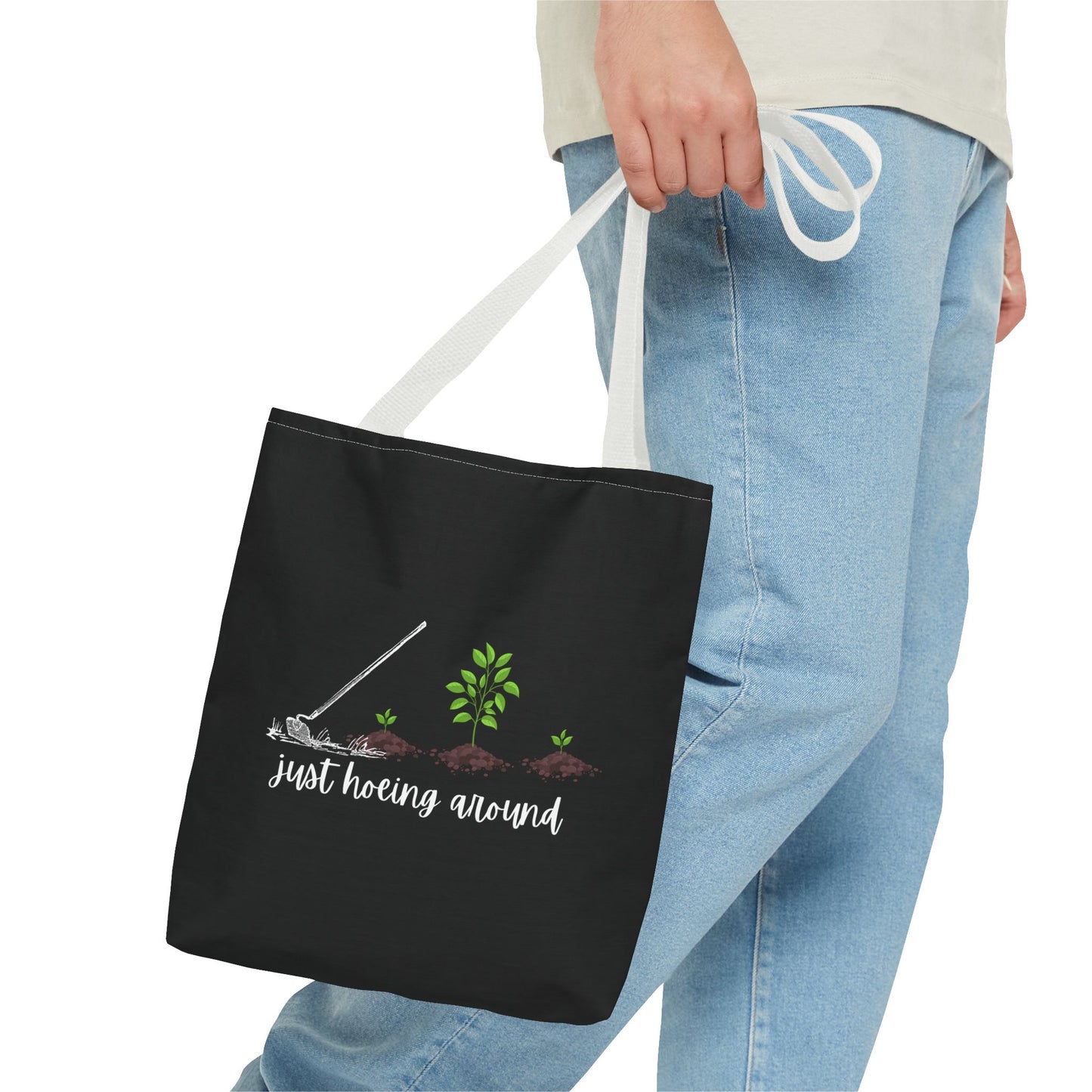 Unisex Just Hoeing Around Gardening Themed All Over Print Tote Bag