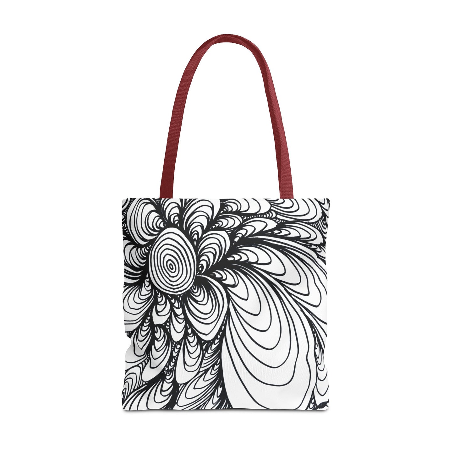 Unisex Original Doodle Art All Over Print Tote Bag - Apricots Noir