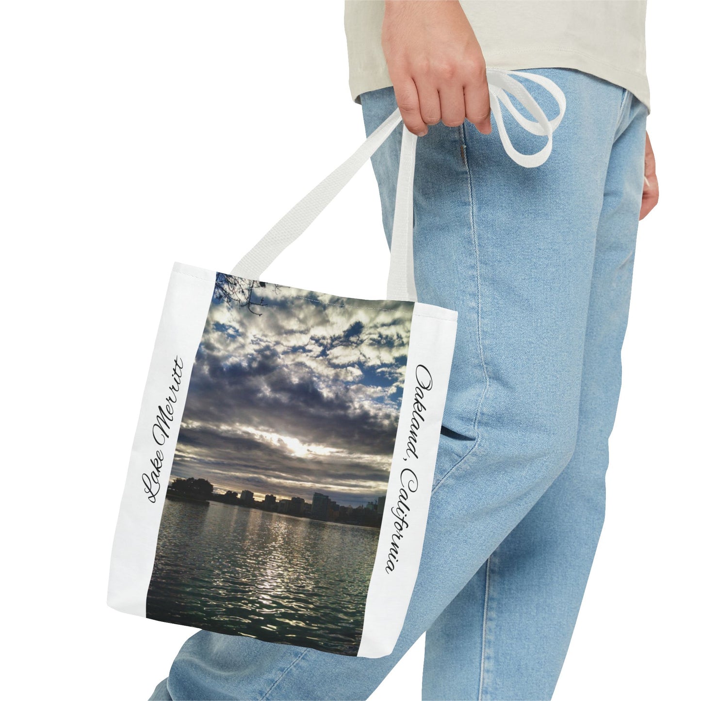 Unisex Travel Tote Lake Merritt Scenic View Oakland California Bay Area Keepsake Reusable Grocery Tote Yoga Bag Traveler Gift Scenic View