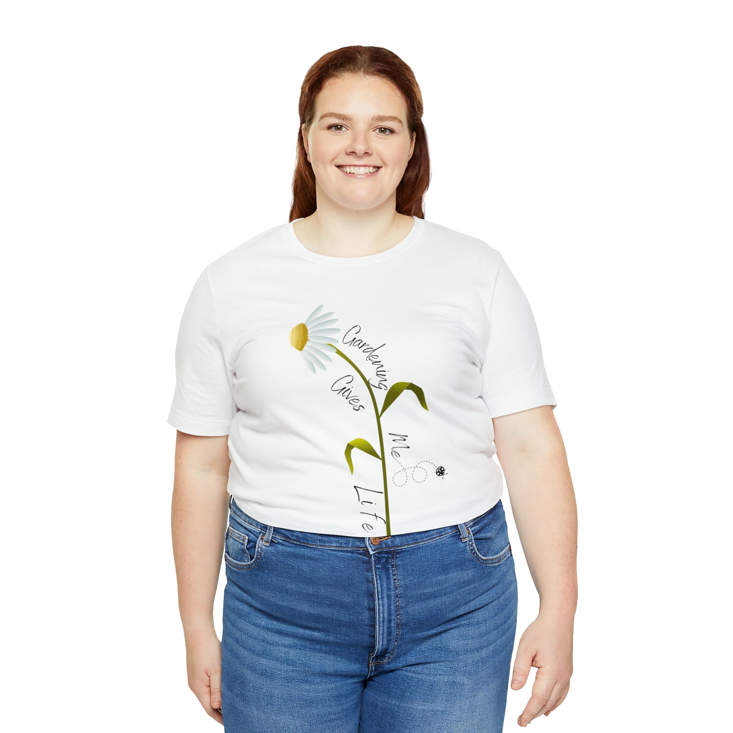 Unisex Gardening Shirt, Daisy and Ladybug Gardening Gives Me Life