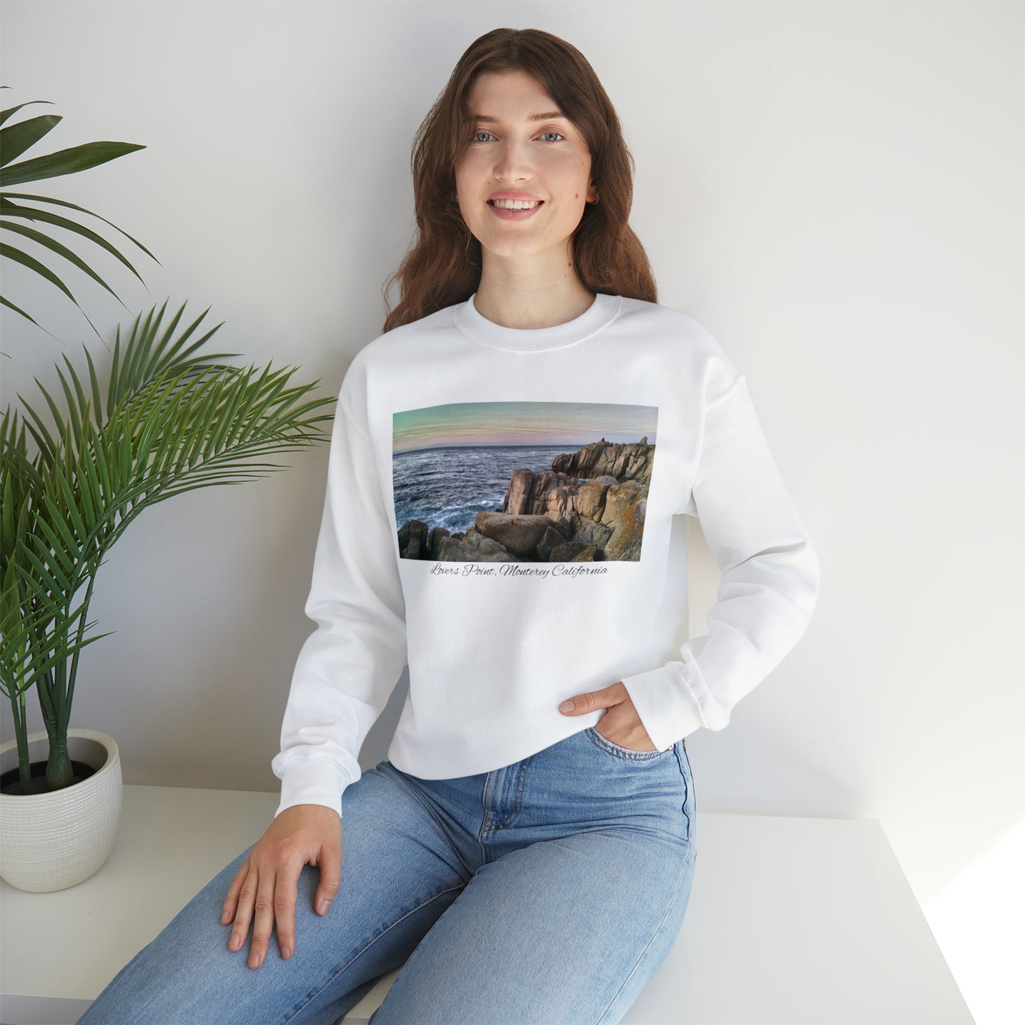 Unisex Landscape Sweatshirt Lovers Point, San Francisco Bay Area, Monterey, Monterey California, California