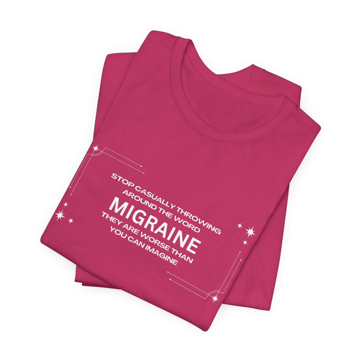 Unisex Migraine Day Invisible Illness Casual Migraine Warrior T-Shirt