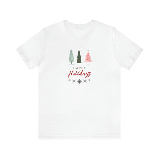 Unisex Jersey Short Sleeve Happy Holidays Seasons Greetings Fall T-Shirt