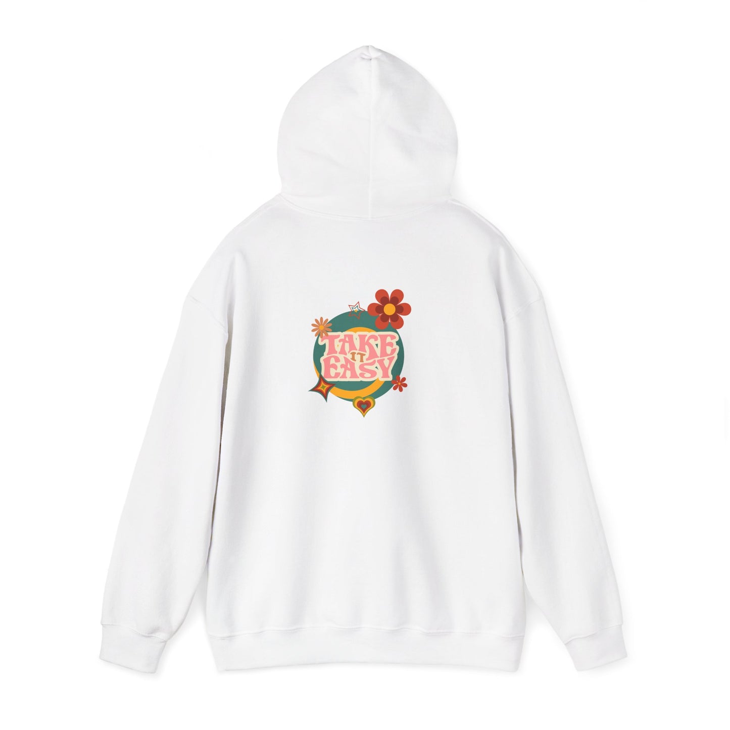 Unisex Heavy Blend™ Retro Vibes Take It Easy Hooded Sweatshirt