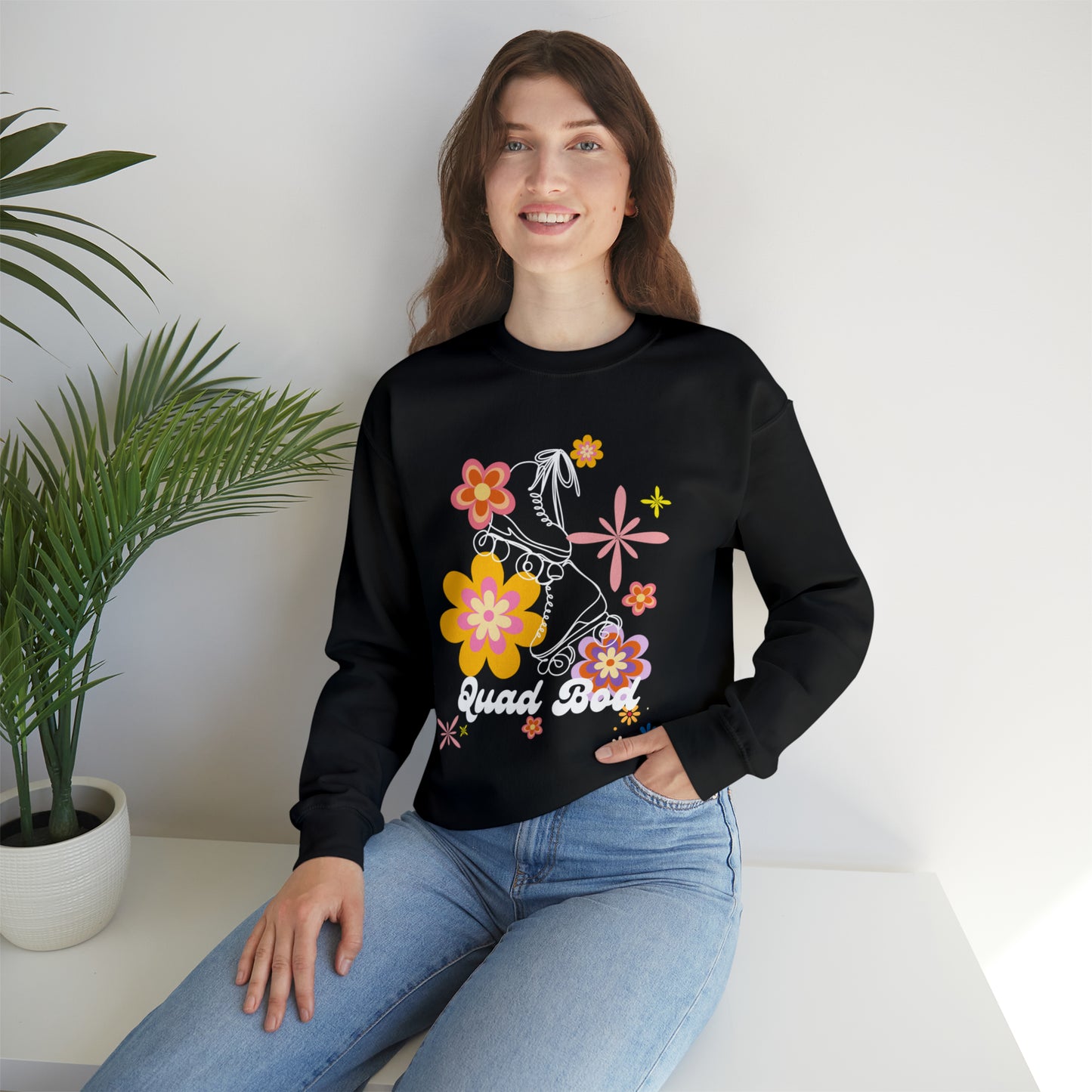 Unisex Quad Bod Retro Vibes Rollerskater Sweatshirt