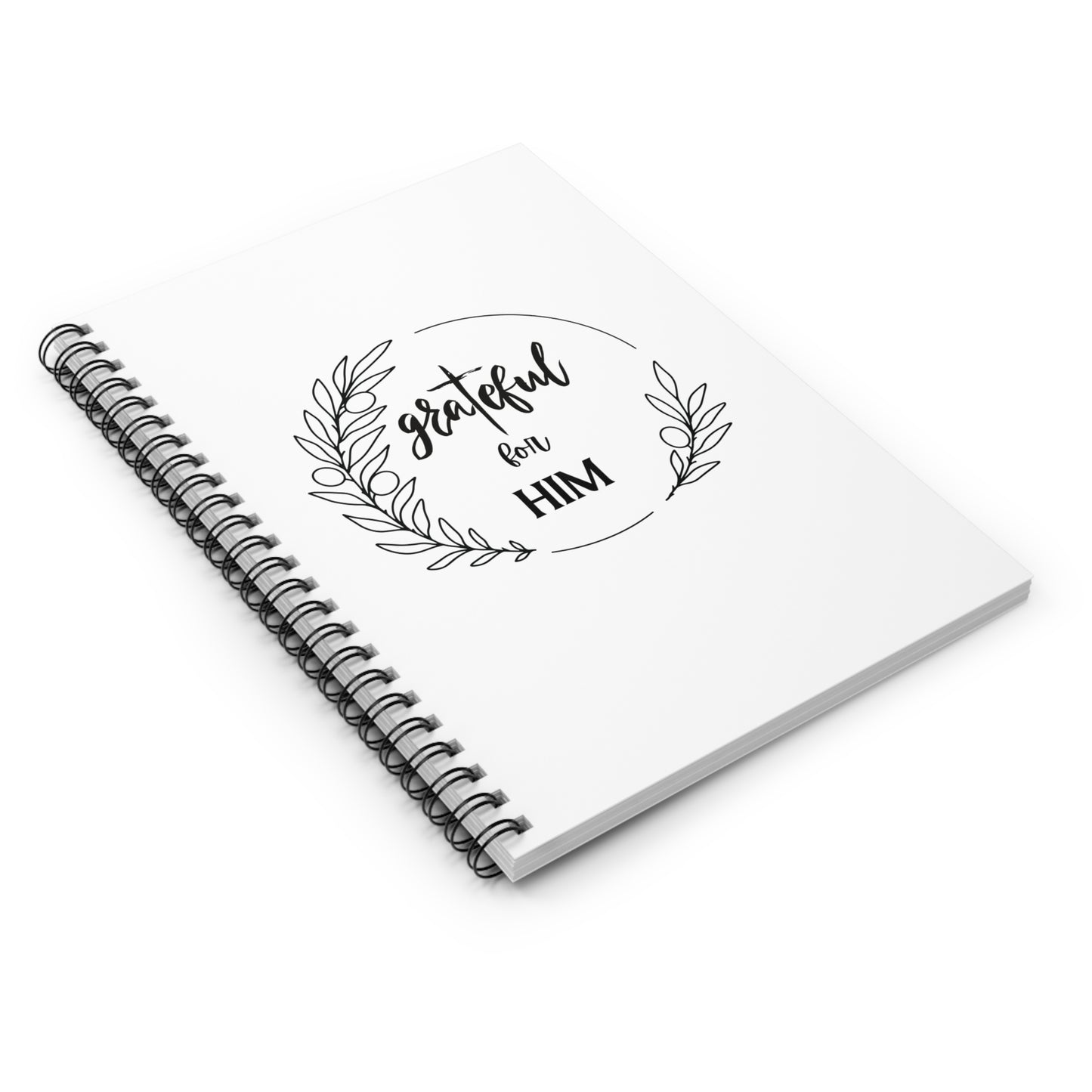 Spiral Notebook - Ruled Line, Round Motif graTeful for HIM EDC 118 pages