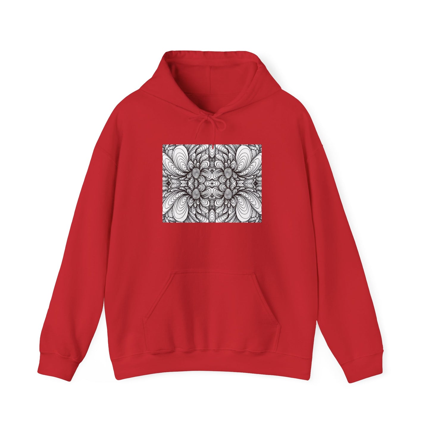 Unisex Heavy Blend™ Original Minimalist Healing Line Art Hooded Sweatshirt - Blooms