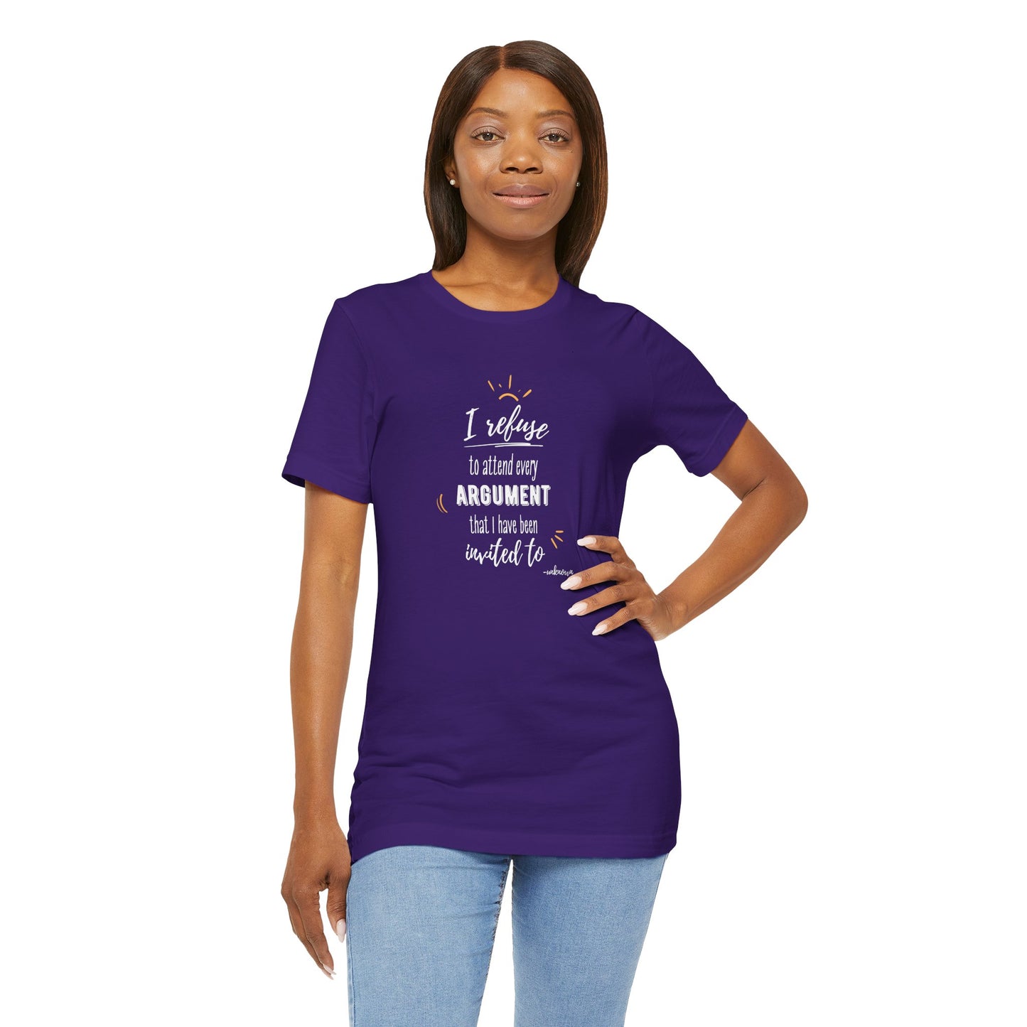 Unisex Self Love I Refuse Arguments Self Preservation Setting Boundaries T-Shirt
