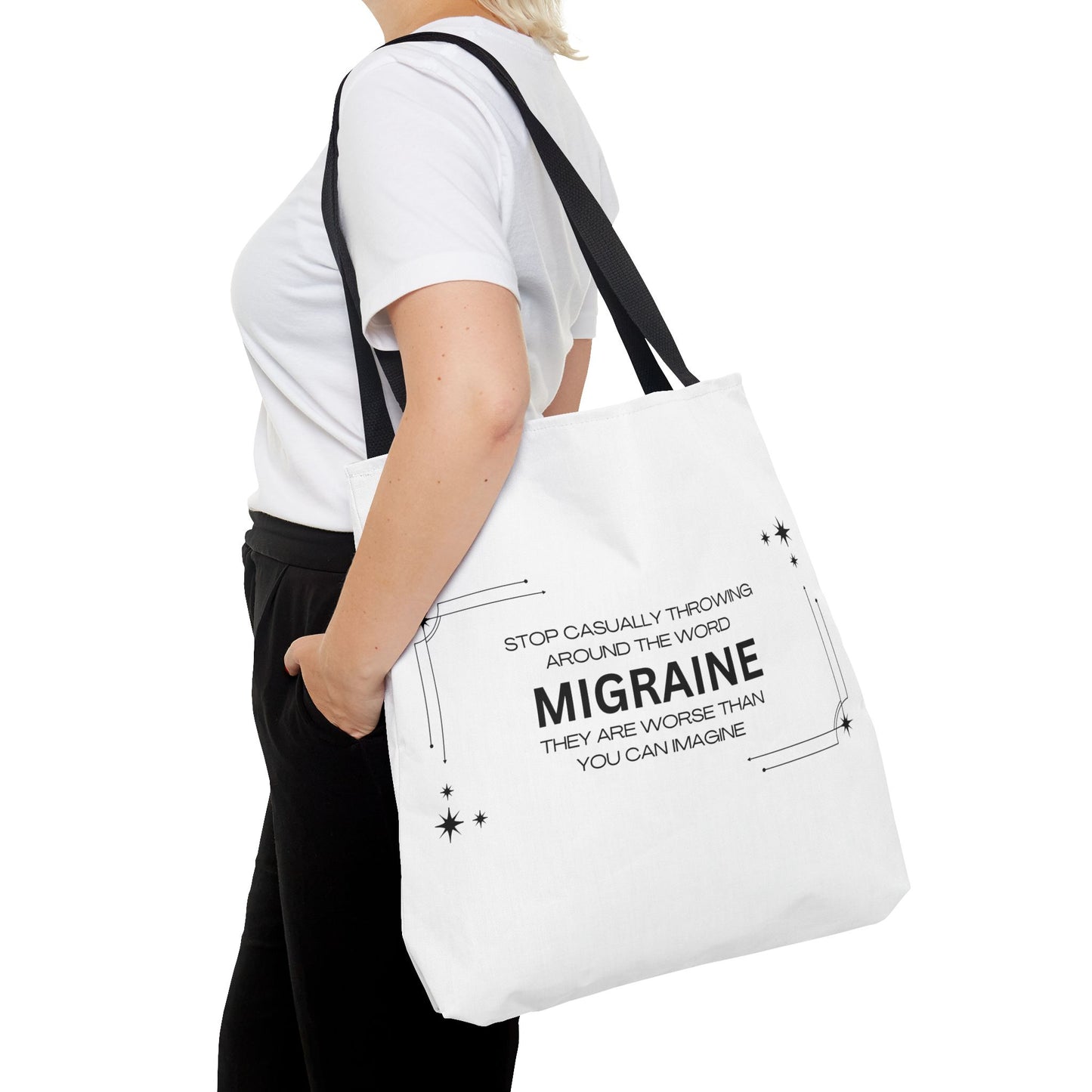 Unisex Migraine Day Invisible Illness Warrior Tote Bag