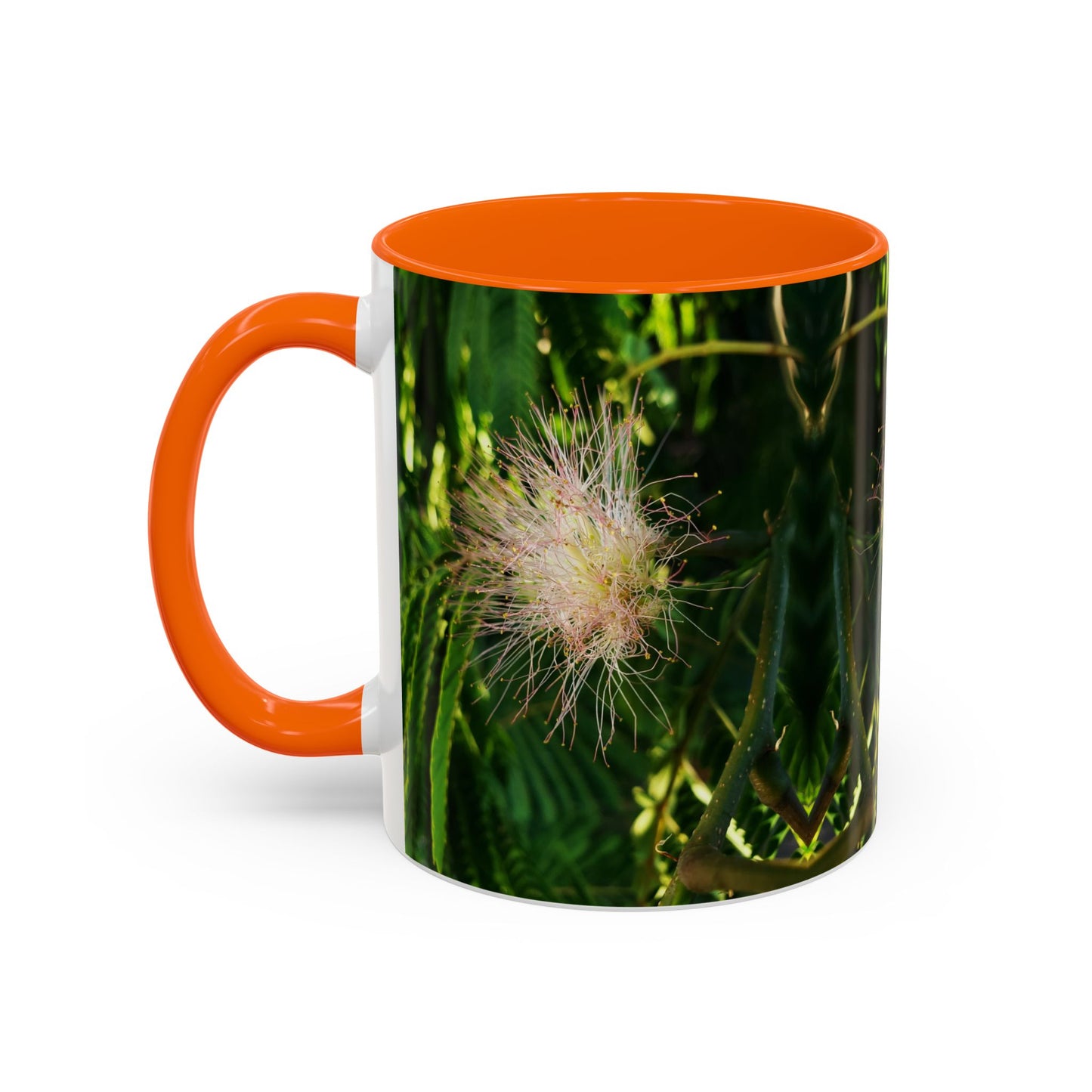11oz /15oz Garden Themed Silk Blossom Plant Foliage Two Tone Coffee Mug