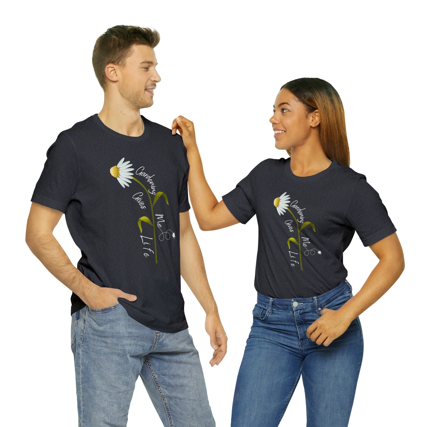 Unisex Gardening Shirt, Daisy and Ladybug Gardening Gives Me Life