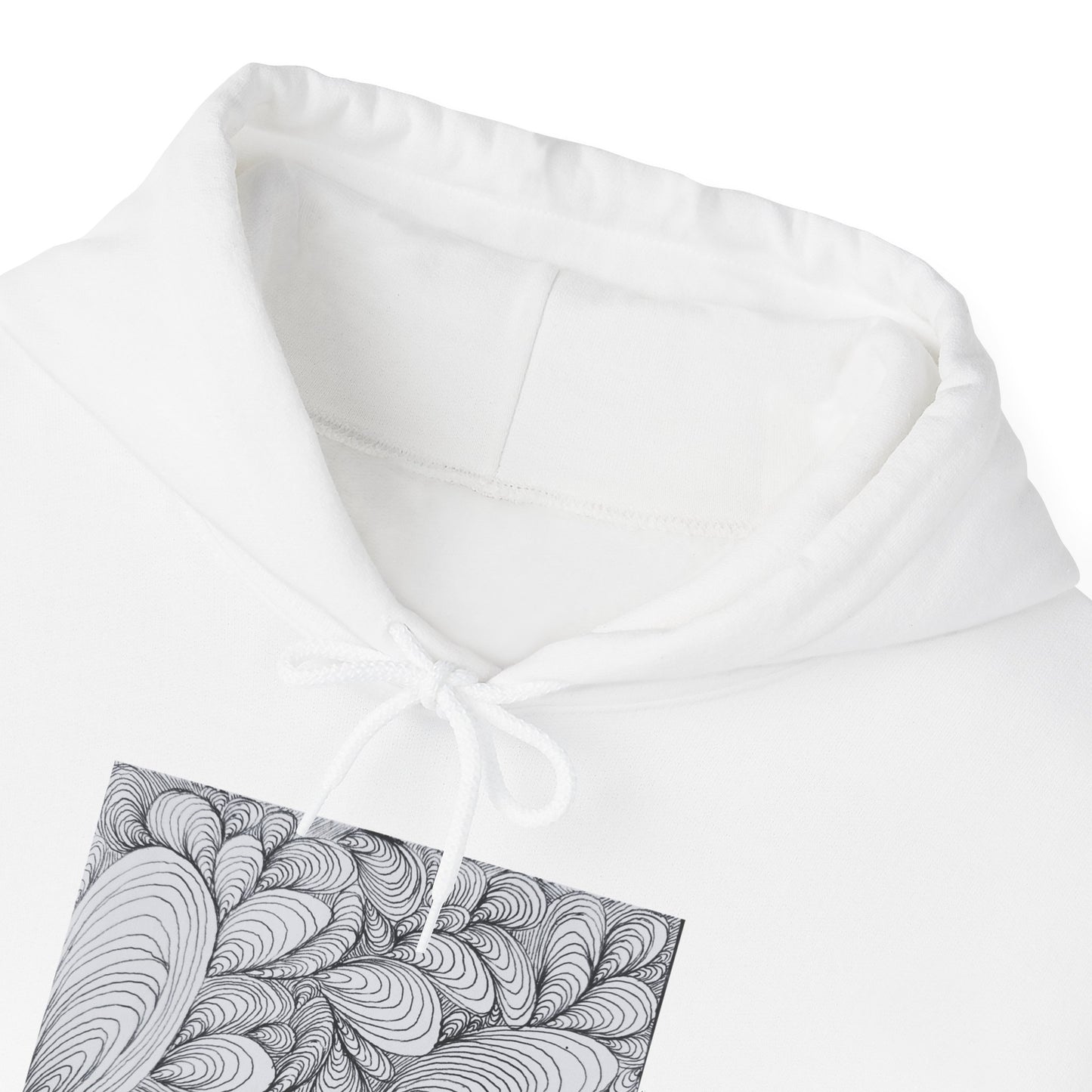 Unisex Heavy Blend™ Original Rough Artwork Midsize Print Hooded Sweatshirt