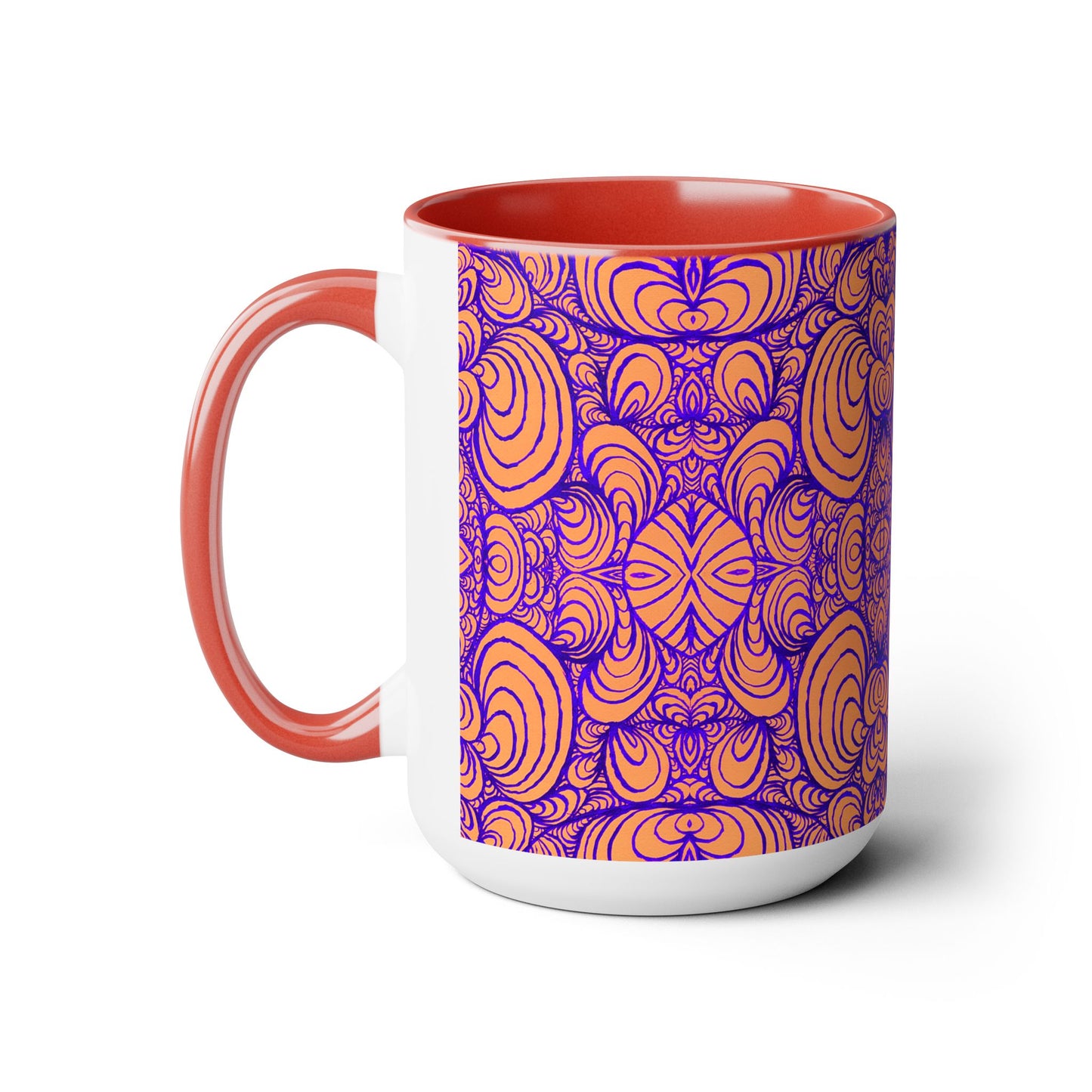 15oz Original Line Art Coffee Mug - Puzzle Panels 2 Color Pop Run