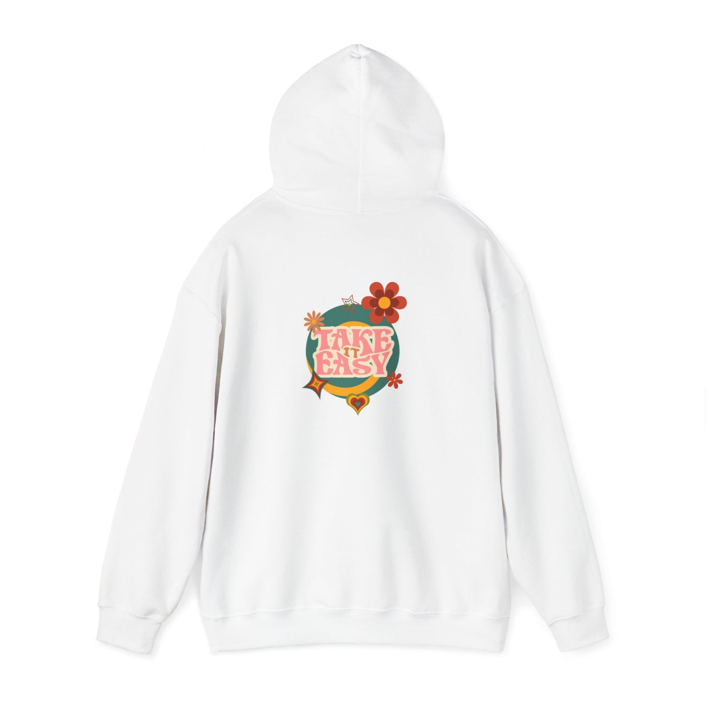 Unisex Heavy Blend™ Retro Vibes Take It Easy Hooded Sweatshirt