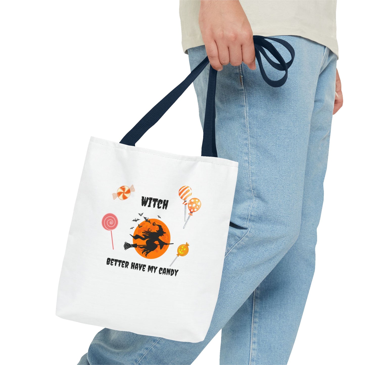 Halloween Tote Bag Spooky Season Trick or Treating Candy Bag Fall Themed Reusable Lunch Tote