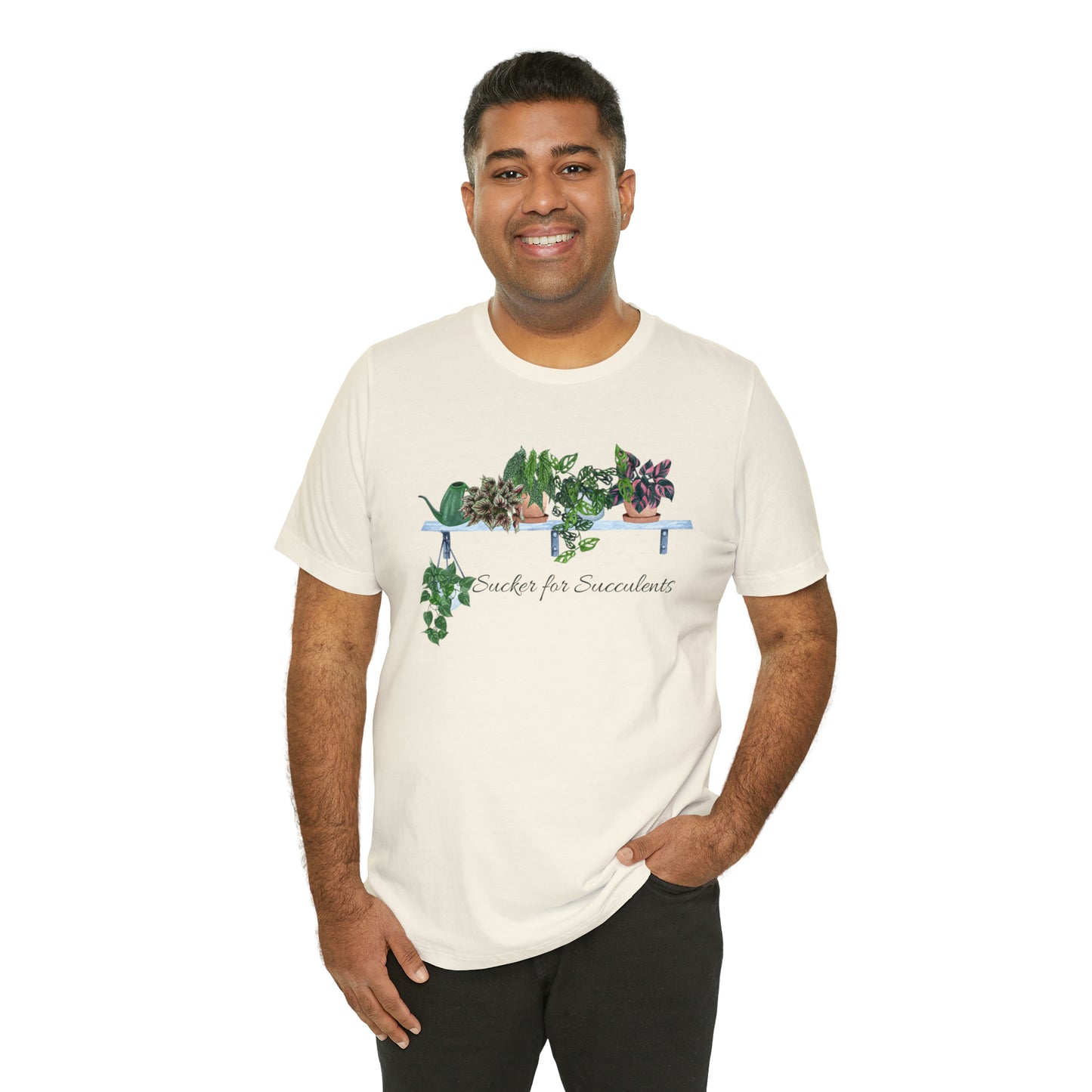 Unisex Gardening Themed T-Shirt Sucker for Succulents