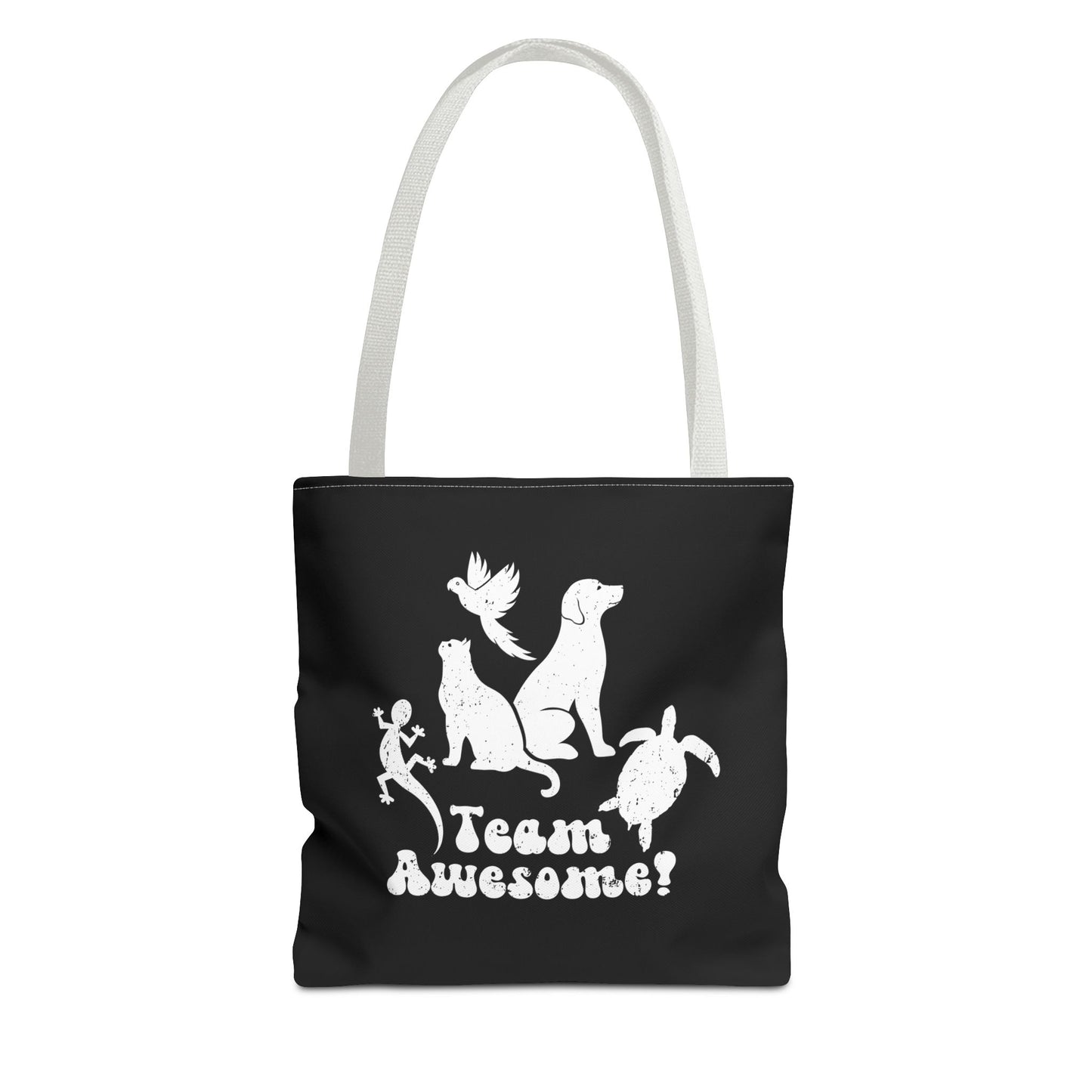 Unisex Animal Lover Lizard Cat Bird Dog Turtle Team Awesome Tote Bag