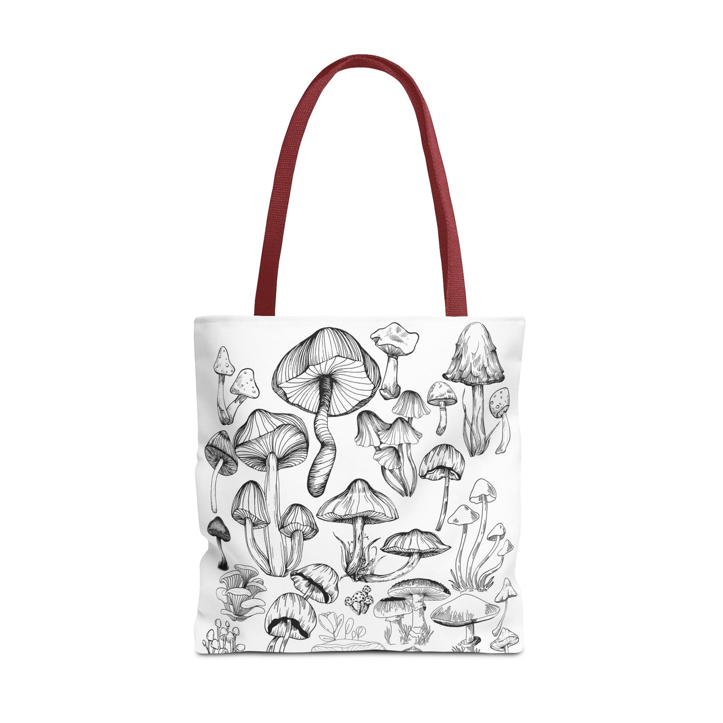 Unisex Mushroom Lover Fungi Print Toadstool Mycology Tote Bag