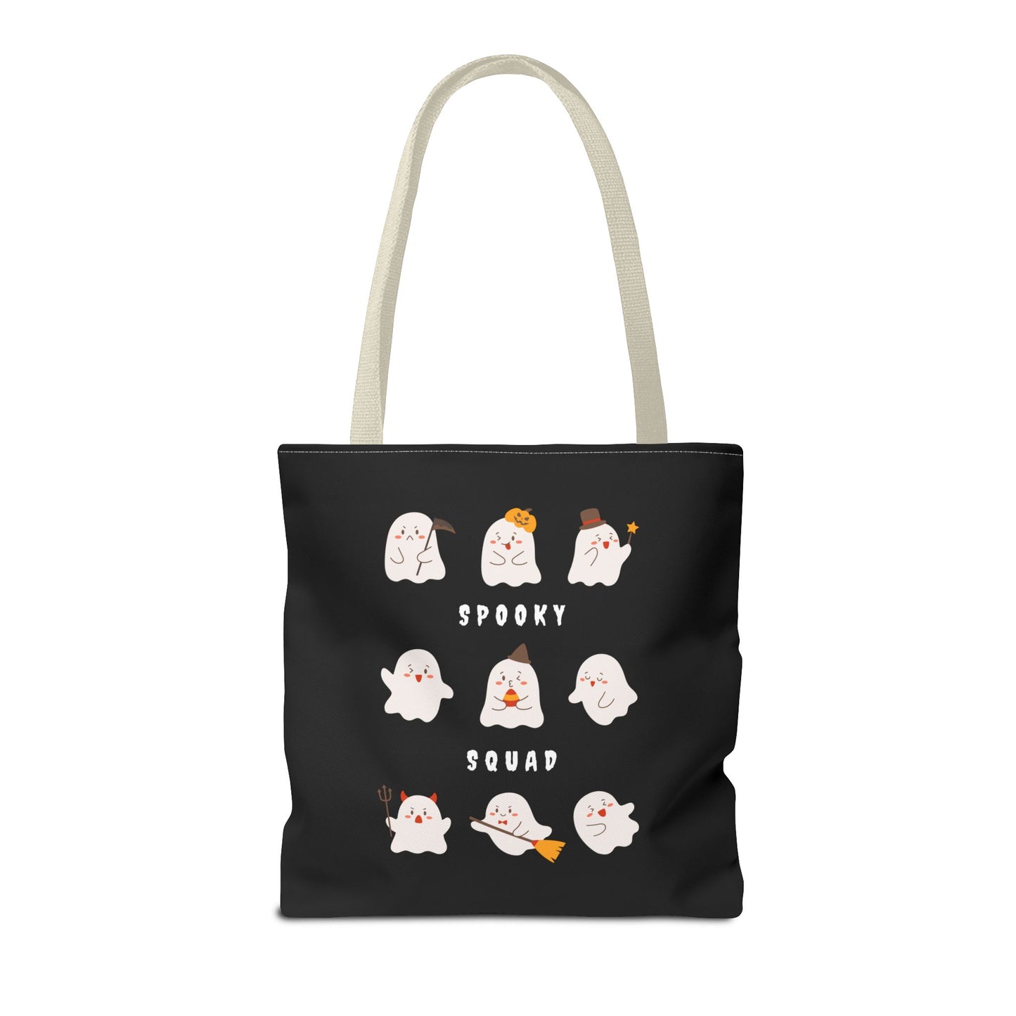 Cute Ghost Halloween Spooky Season Tote Trick or Treating Candy Bag Reusable Halloween Themed Lunch Tote