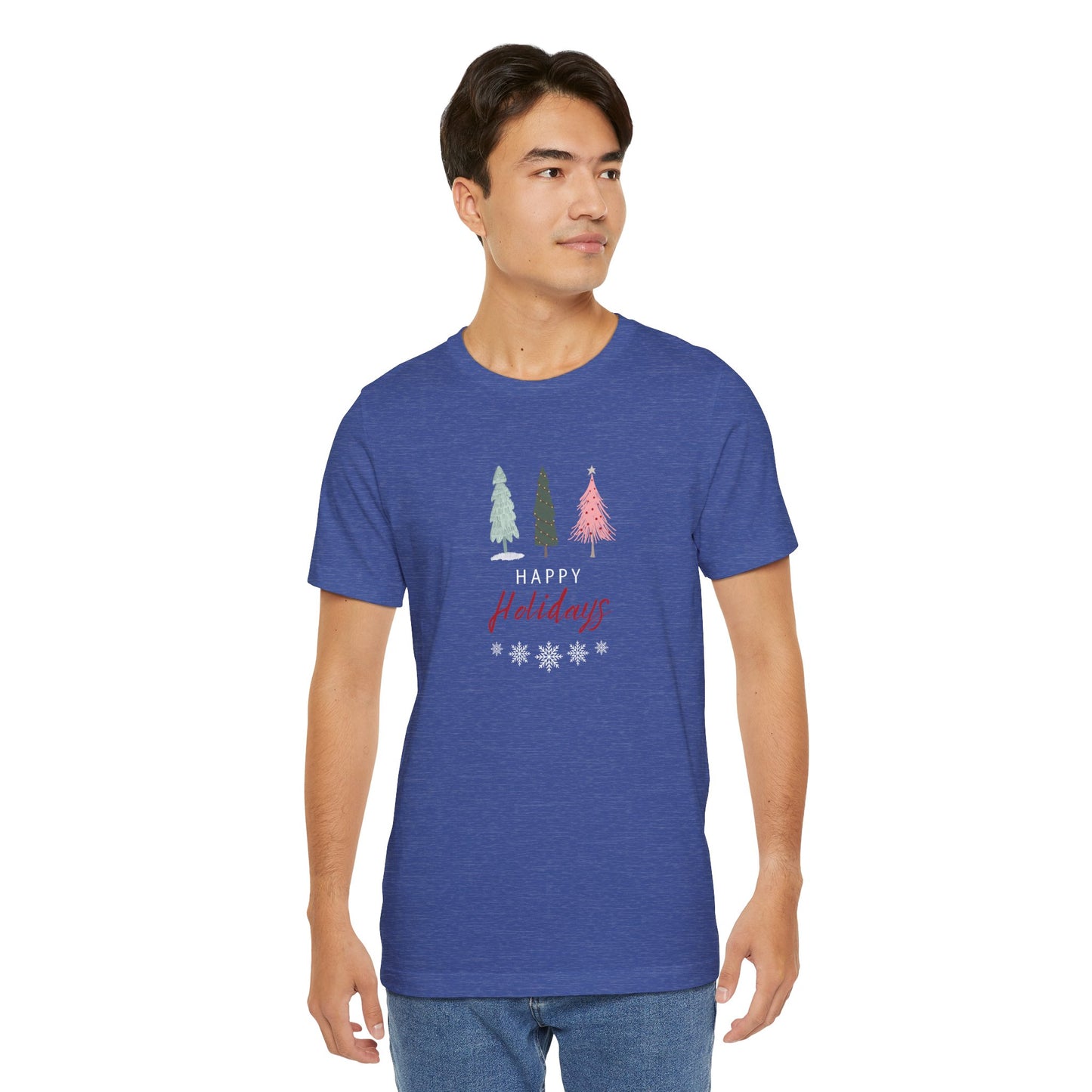 Unisex Jersey Short Sleeve Happy Holidays Seasons Greetings Fall T-Shirt