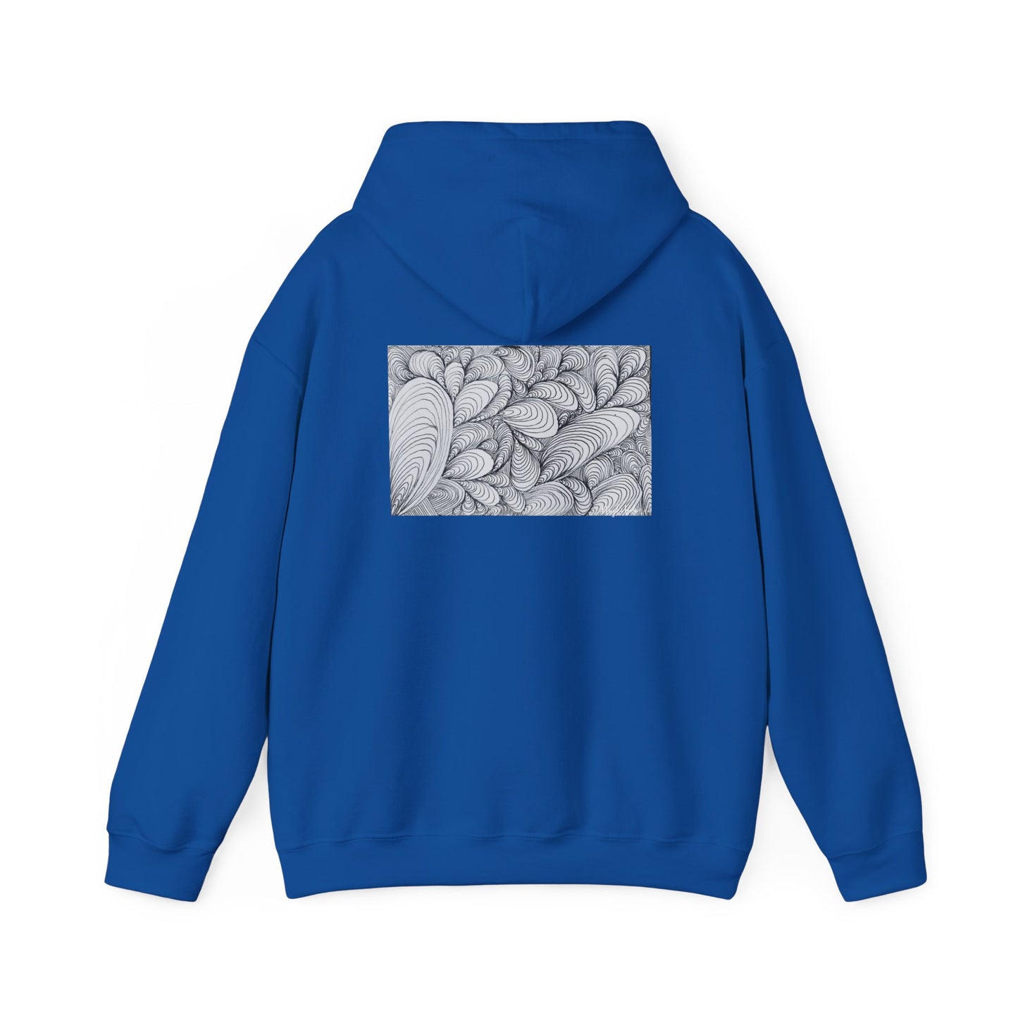 Unisex Heavy Blend™ Original Rough Artwork Midsize Print Hooded Sweatshirt