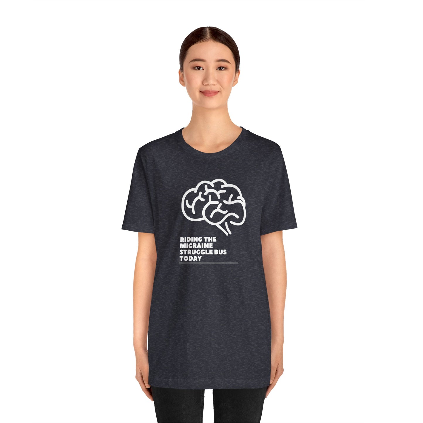 Unisex Migraine Day Invisible Illness Warrior Riding The Struggle Bus Tshirt