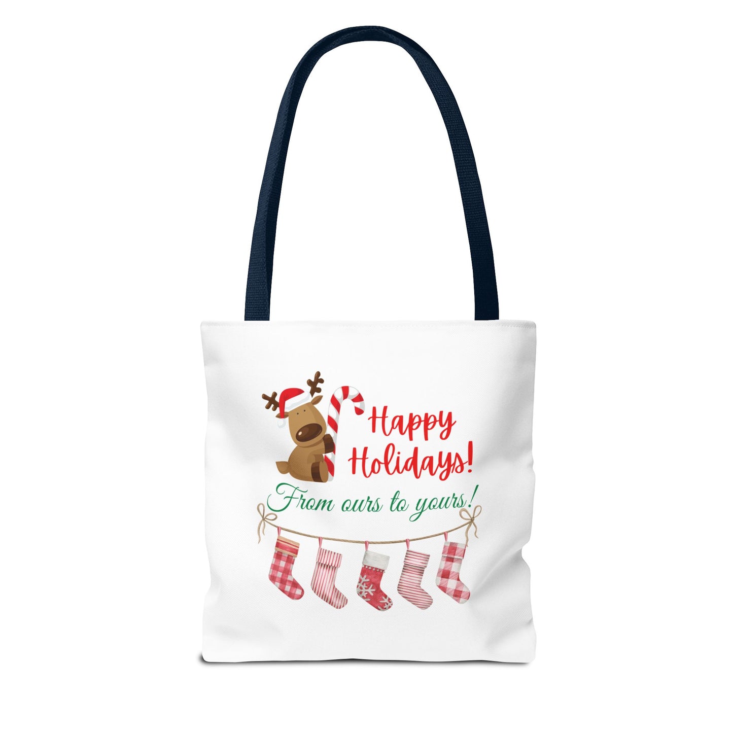 Unisex Happy Holidays From Ours To Yours Christmas Stockings and Dog Tote Bag