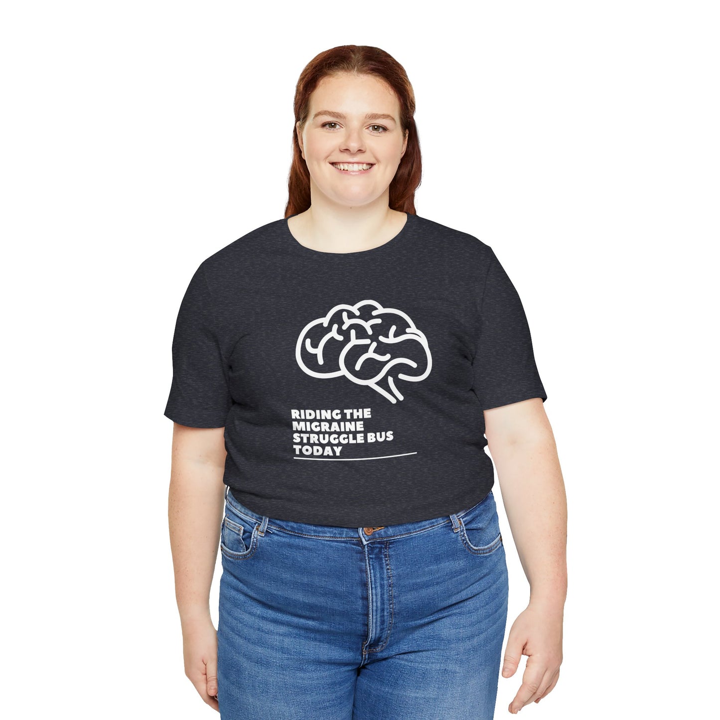 Unisex Migraine Day Invisible Illness Warrior Riding The Struggle Bus Tshirt