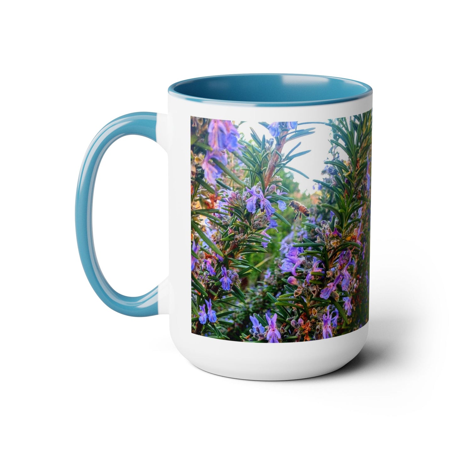 15oz Garden Themed Rosemary and Bee Pollinator Coffee Mug