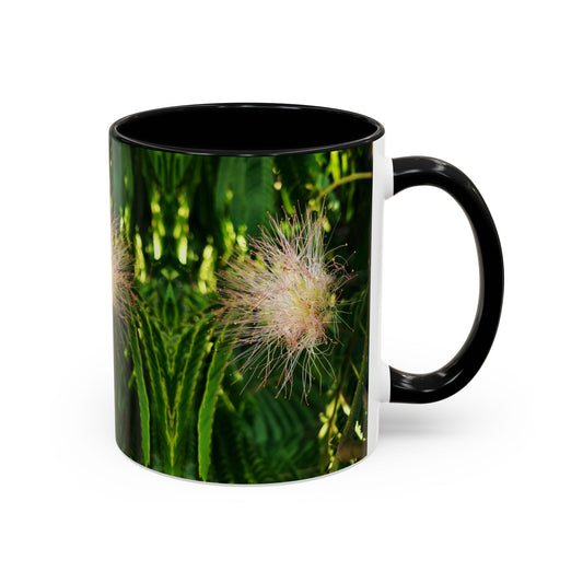 11oz /15oz Garden Themed Silk Blossom Plant Foliage Two Tone Coffee Mug