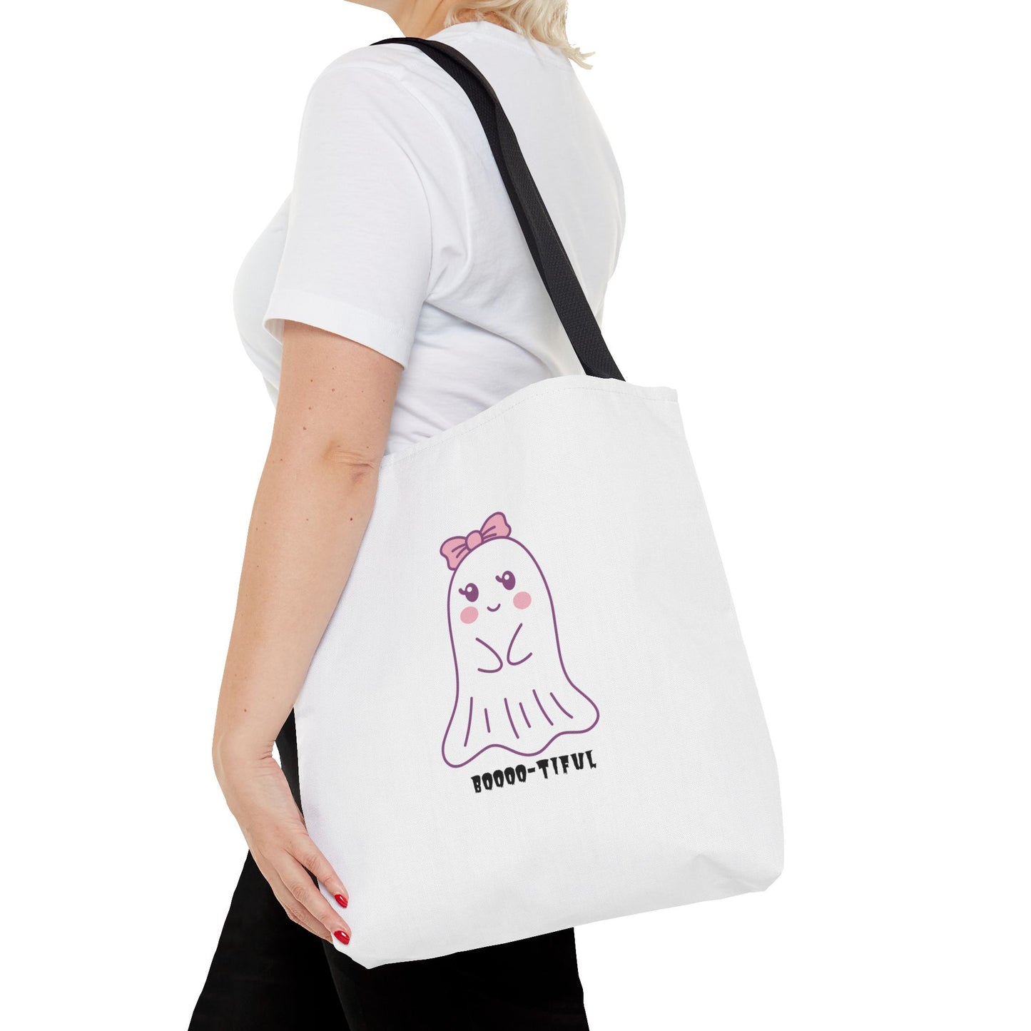 Cute Ghost Halloween Lover Spooky Season Tote Trick or Treating Candy Bag Fall Themed Reusable Lunch Tote