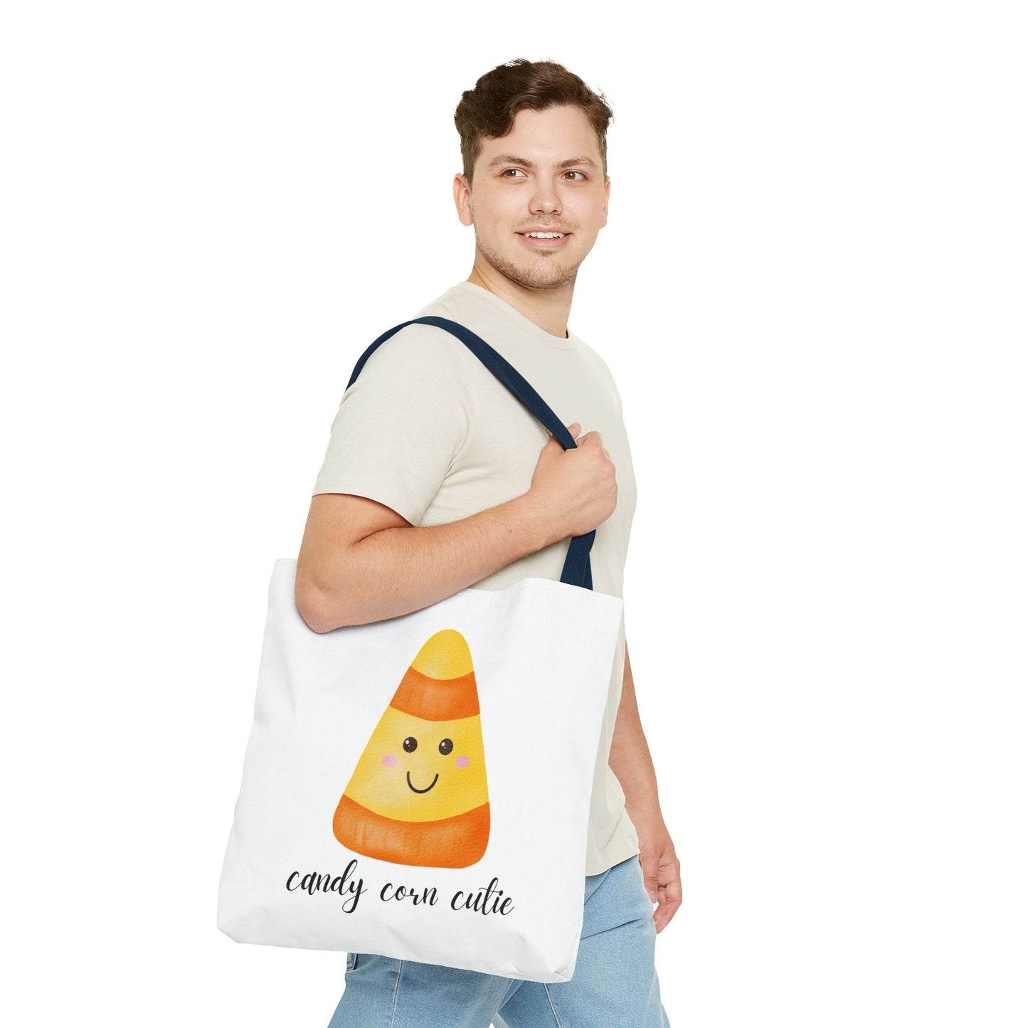 Cute Candy Corn Halloween Spooky Season Tote Trick or Treating Candy Fall Themed Reusable Lunch Bag