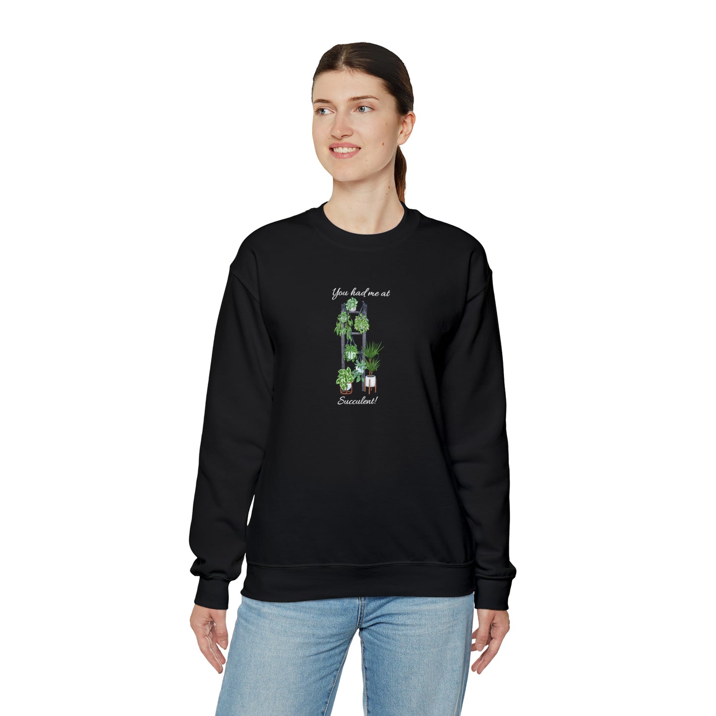 Unisex Garden Themed Succulent Sweatshirt