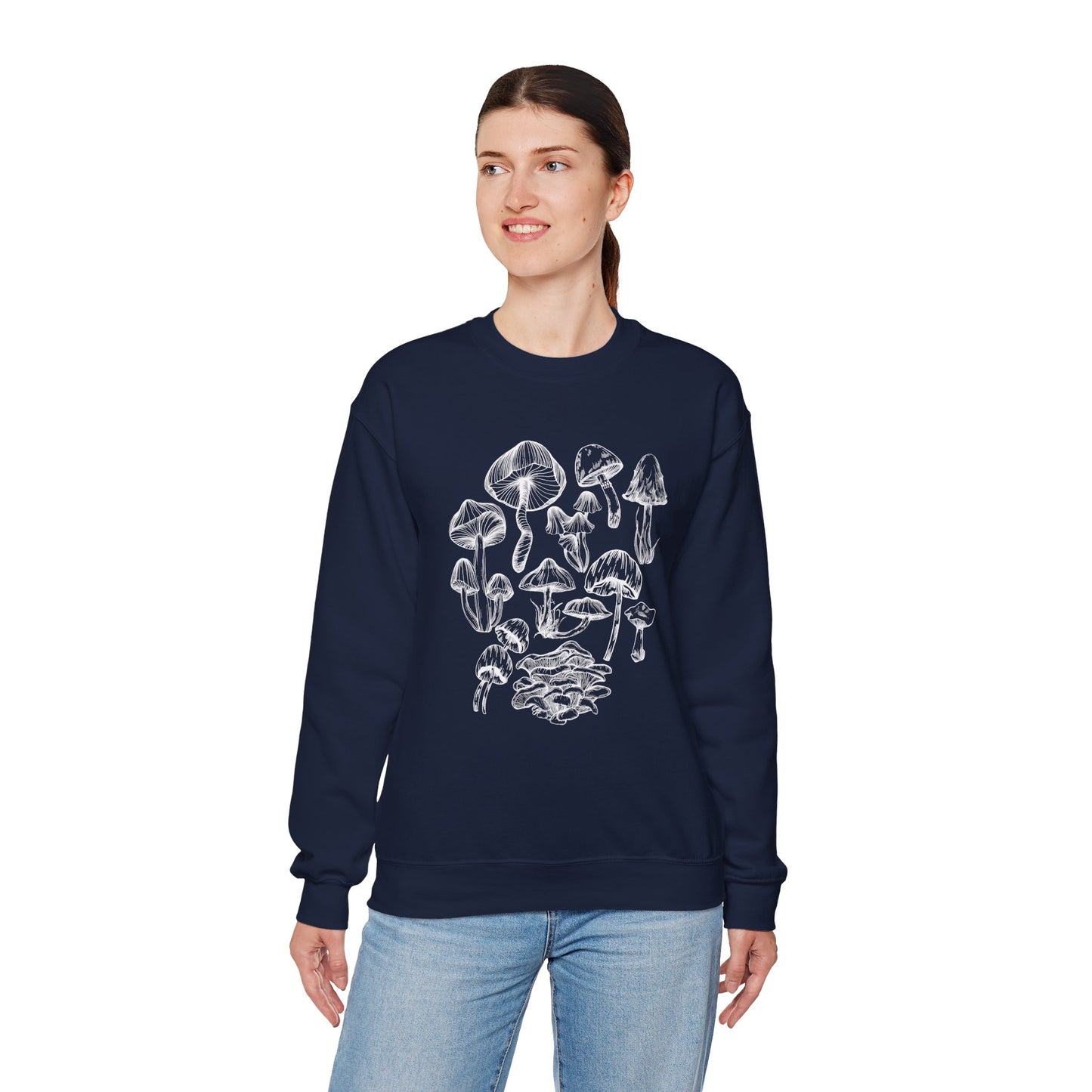 Unisex Mushroom Lover Fungi Print Toadstool Sweatshirt