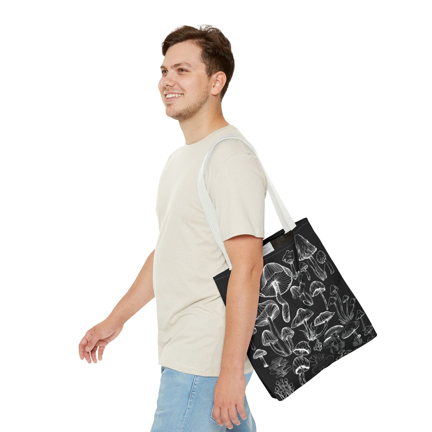 Unisex Mushroom Lover Fungi Print Toadstool Mycology Tote Bag