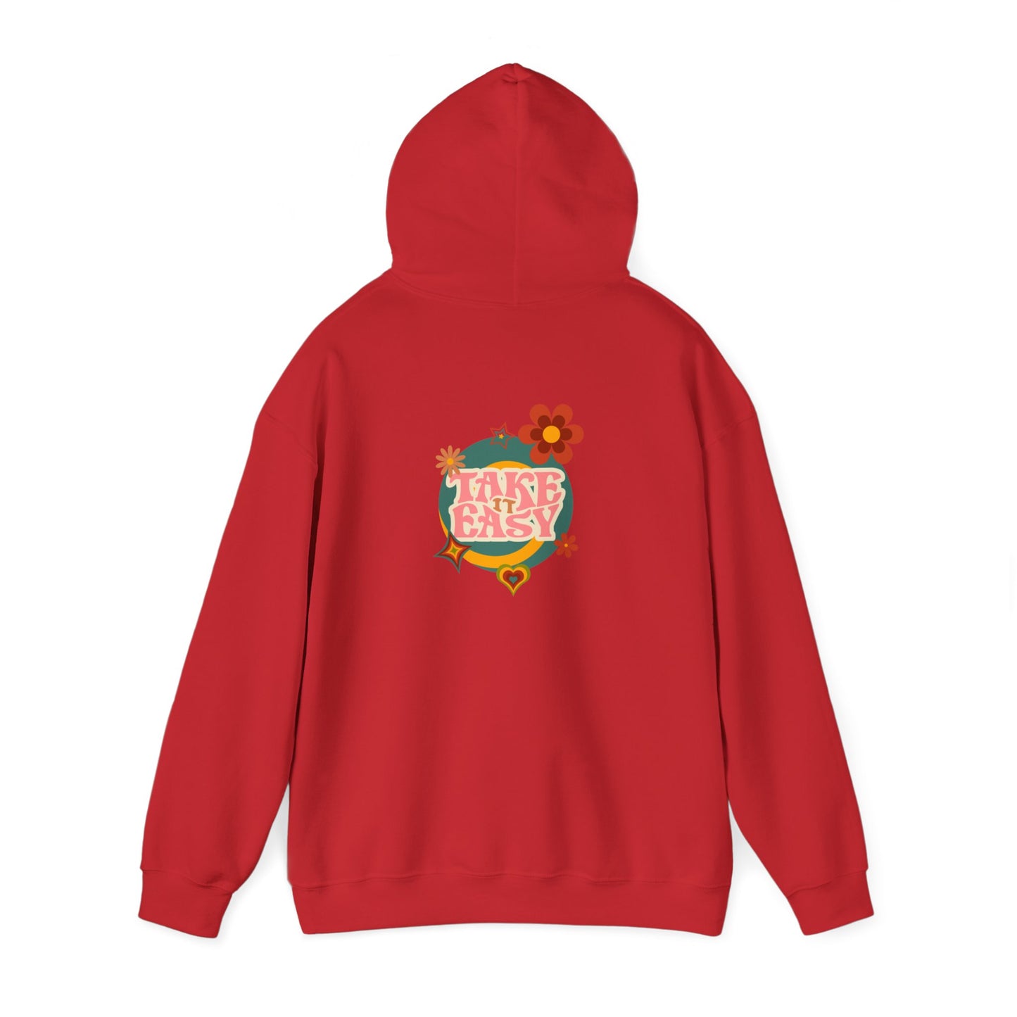 Unisex Heavy Blend™ Retro Vibes Take It Easy Hooded Sweatshirt